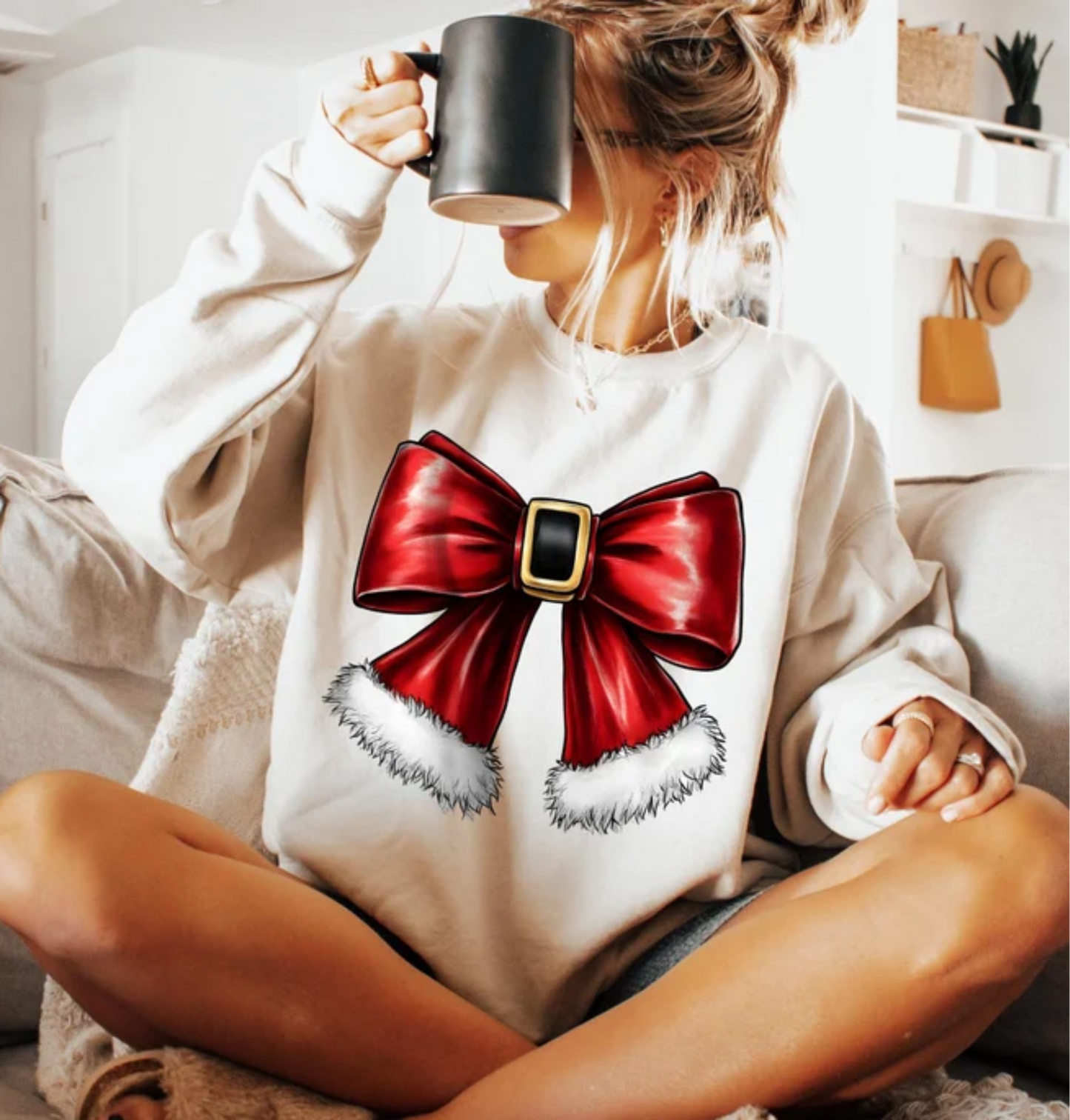 Christmas Coquette bow ADULT DTF TRANSFER PRINT TO ORDER 671