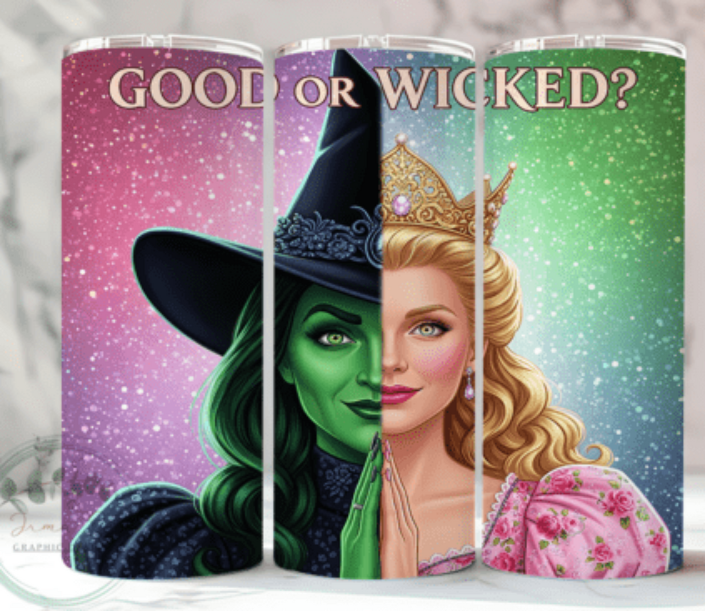 RTS GOOD OR WICKED 20 oz STRAIGHT SKINNY TUMBLER WRAP 9.6x8.3