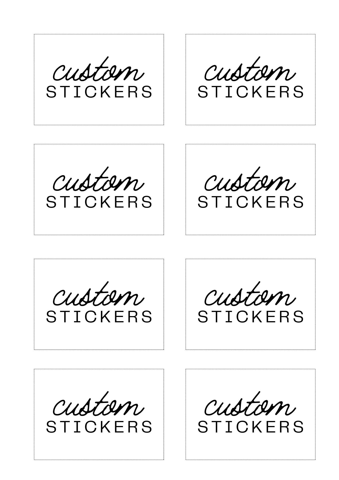 CUSTOM STICKERS - Do it yourself Transfers