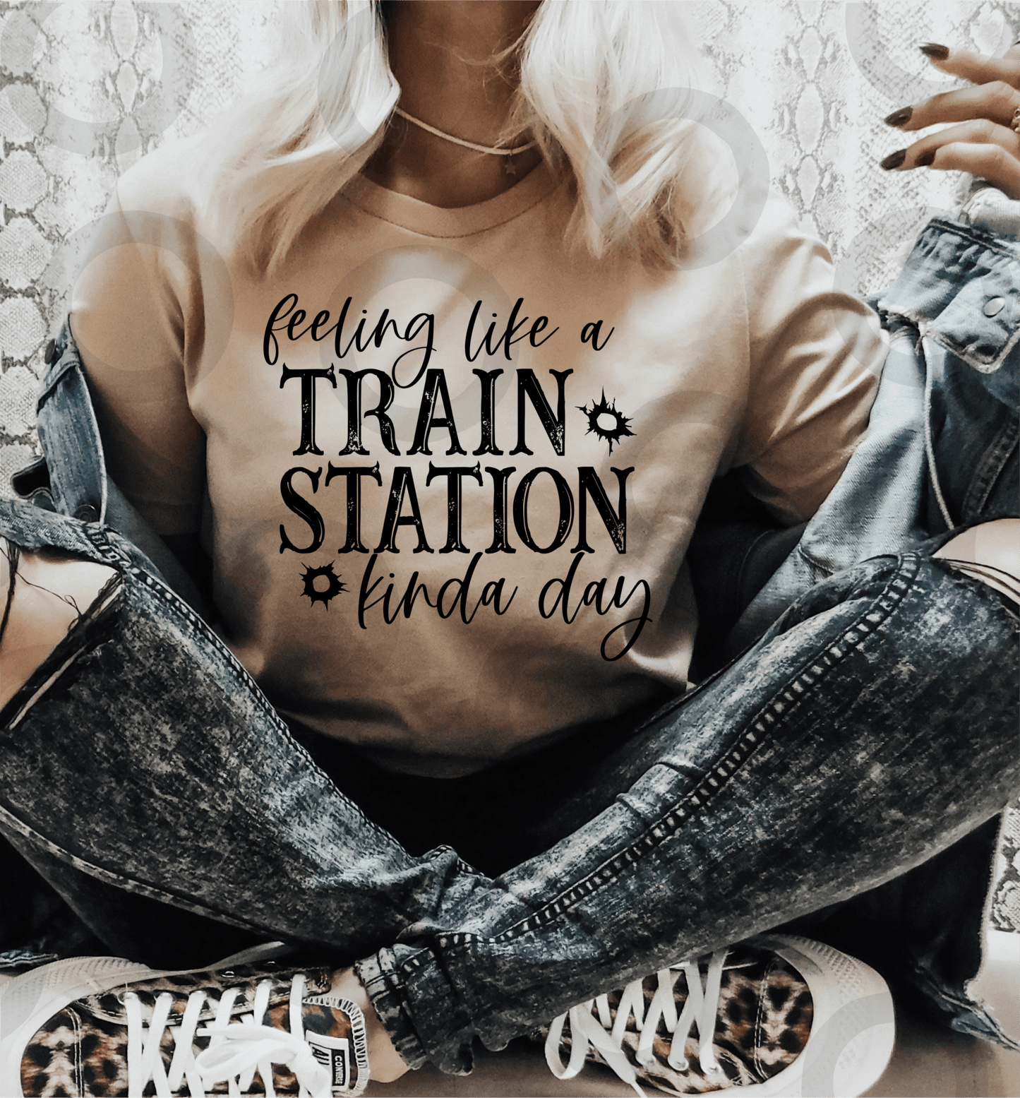 Feeling like a Train Station kinda day SINGLE COLOR BLACK size ADULT DTF TRANSFERPRINT TO ORDER - Do it yourself Transfers