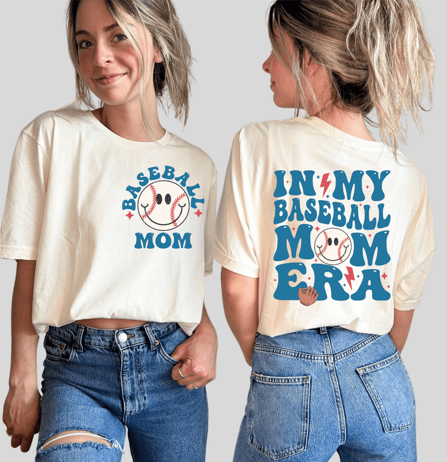 In my BASEBALL MOM era blue lettering DTF TRANSFER PRINT TO ORDER 695 - Do it yourself Transfers