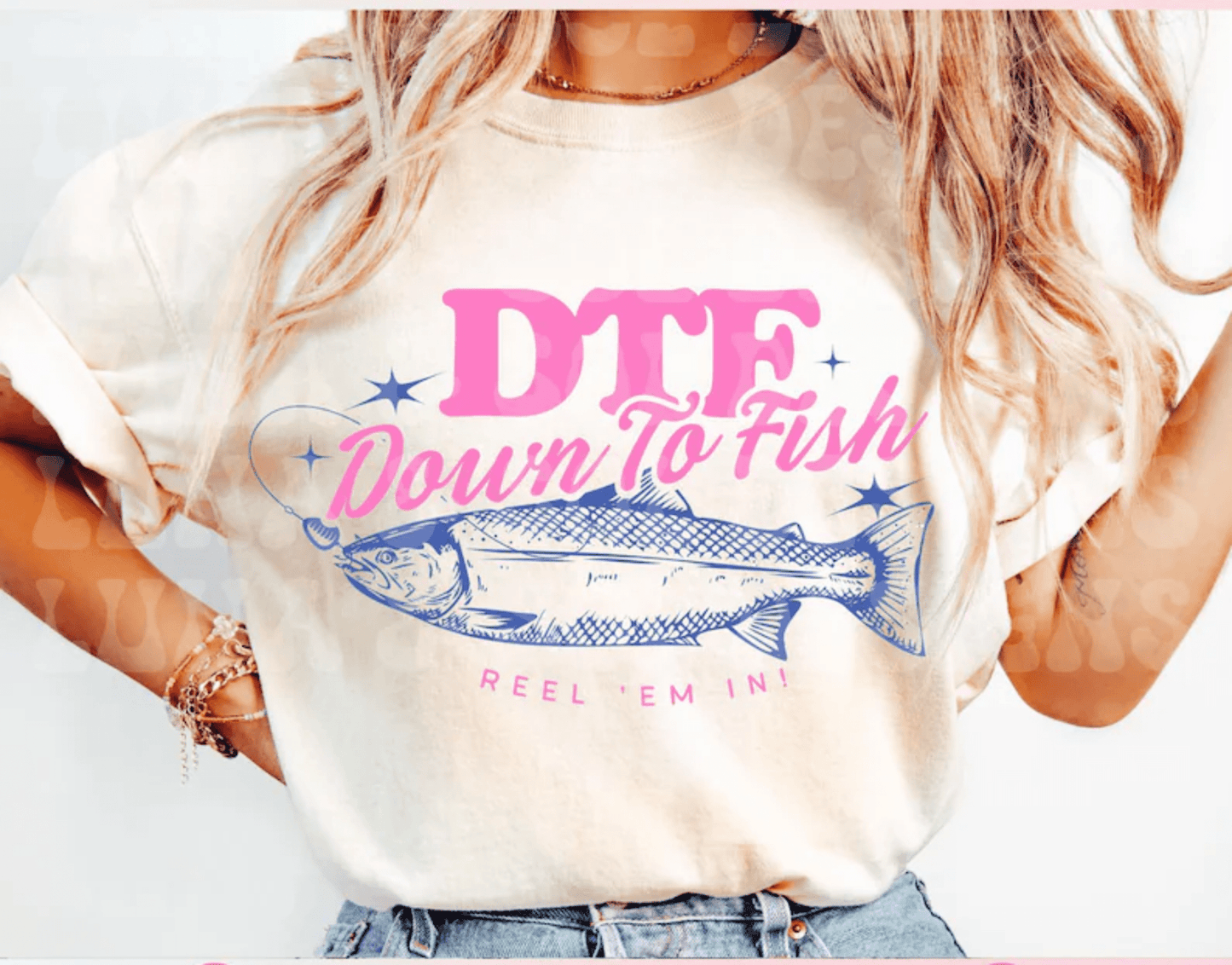 RTS DTF DOWN TO FISH DTF DIRECT TO FILM transfers ADULT 10X11.5 - Do it yourself Transfers