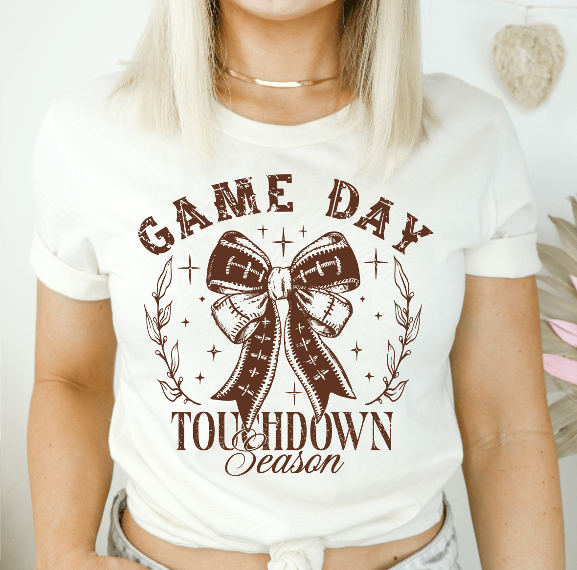 RTS Game Day Touchdown Season SINGLE COLOR BROWN Screen Print transfer – Do it yourself Transfers rts-game-day-touchdown-season-single-color-brown-screen-print-transfer-do-it-yourself-transfers