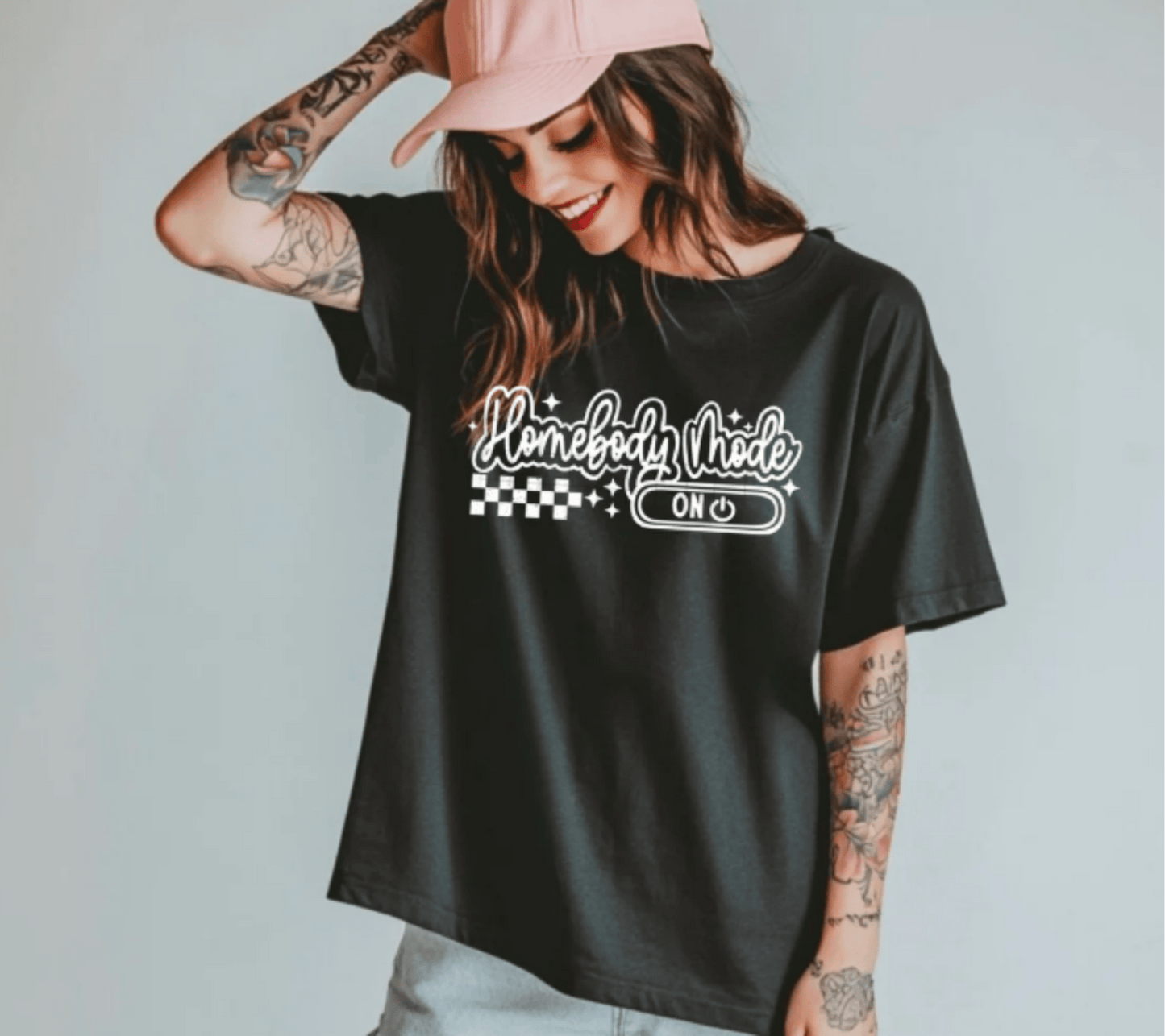 RTS HOMEBODY MODE ON CHECKER SINGLE COLOR WHITE SCREEN PRINT transfer ADULT 7X12 - Do it yourself Transfers