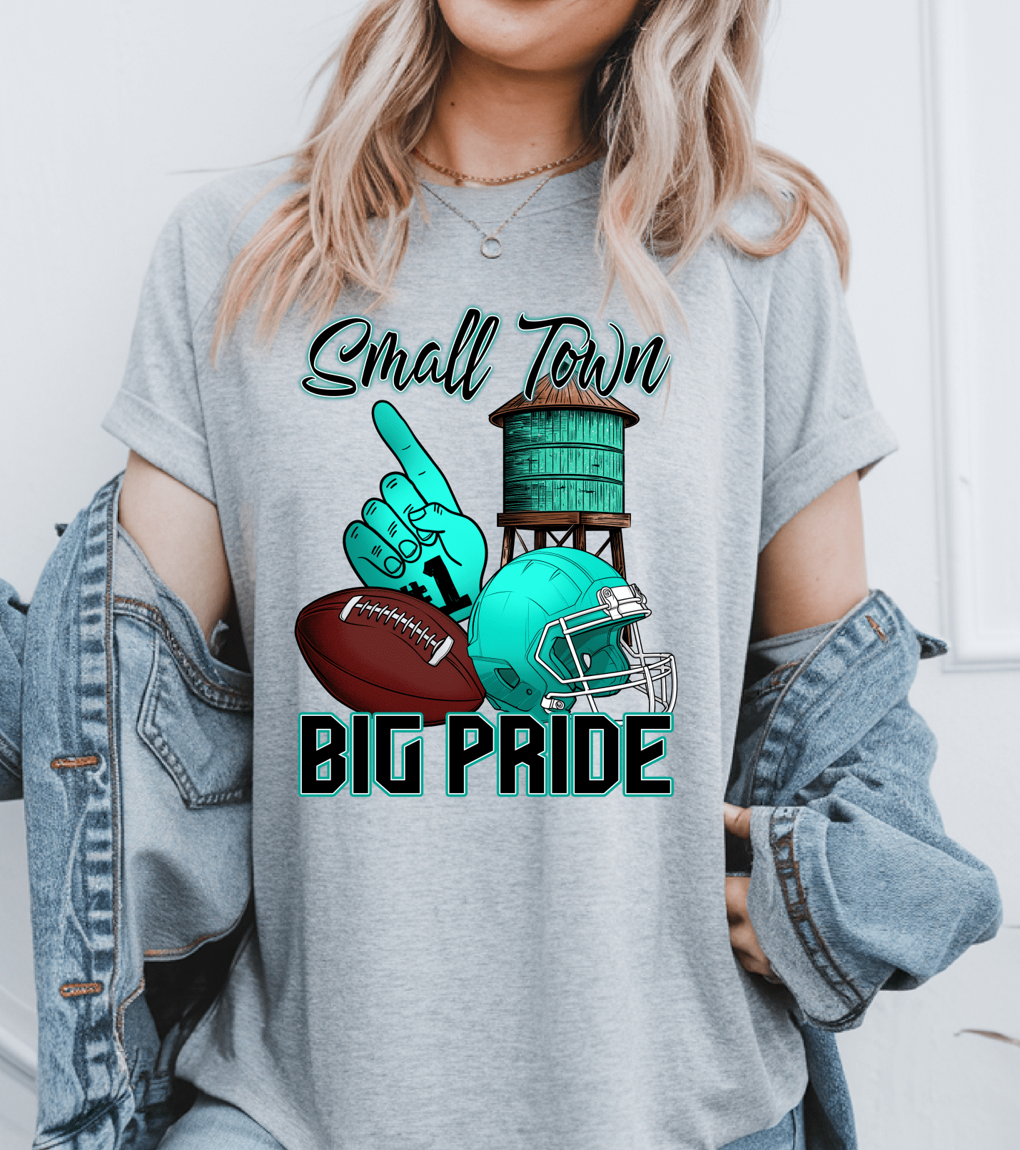 RTS SMALL TOWN BIG PRIDE FOOTBALL DTF DIRECT TO FILM transfers ADULT 10X12 - Do it yourself Transfers