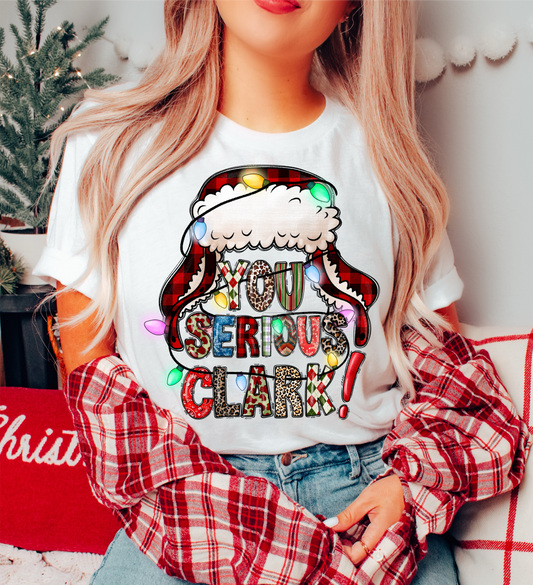 Are you Serious Clark Santa Christmas movie  ADULT  DTF TRANSFERPRINT TO ORDER