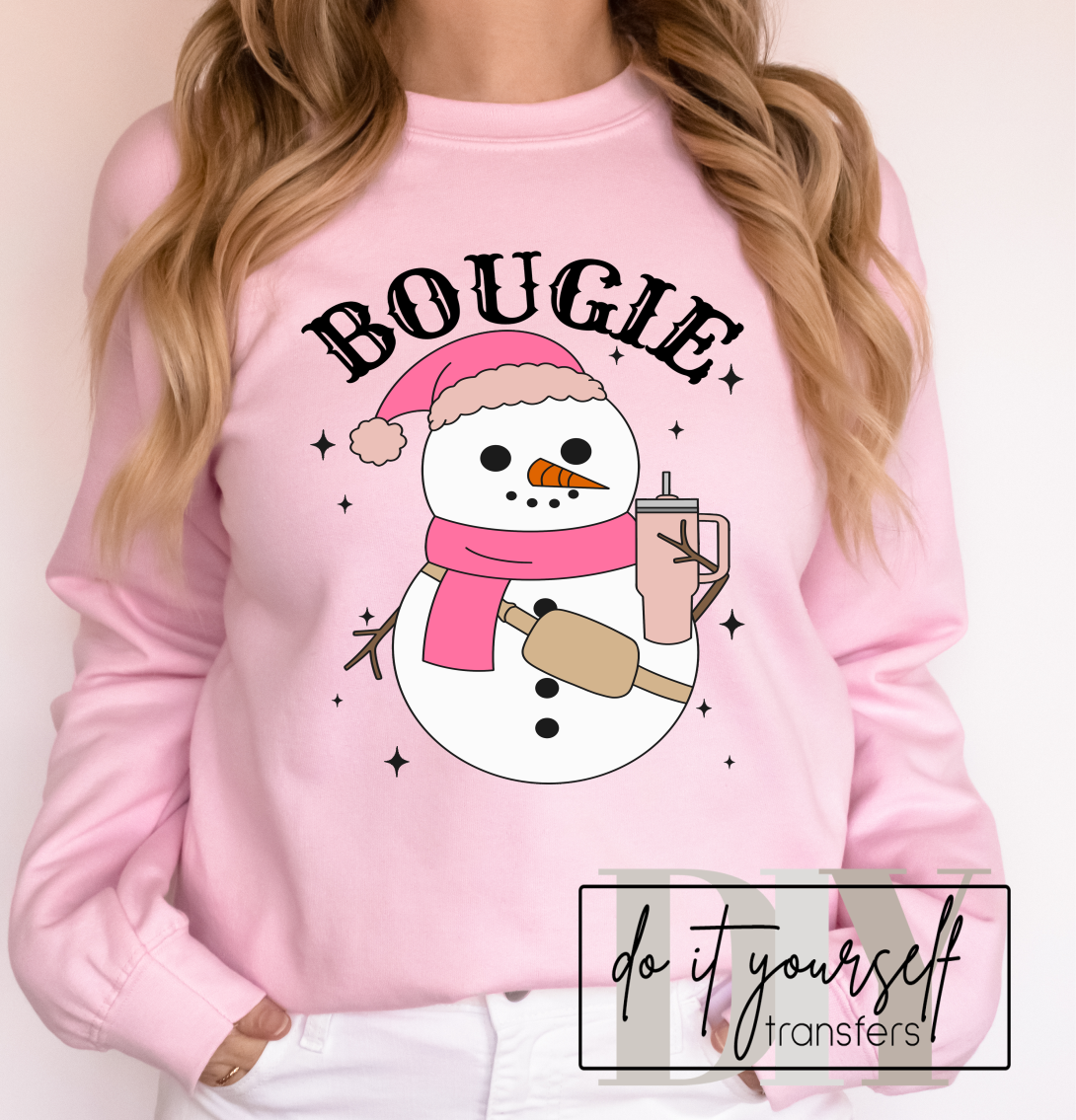 BOUGIE SNOWMAN Christmas winter snow cup  ADULT  DTF TRANSFERPRINT TO ORDER