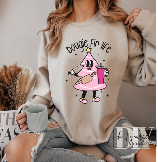 Bougie fir life CHRISTMAS TREE PINK  ADULT  DTF TRANSFERPRINT TO ORDER