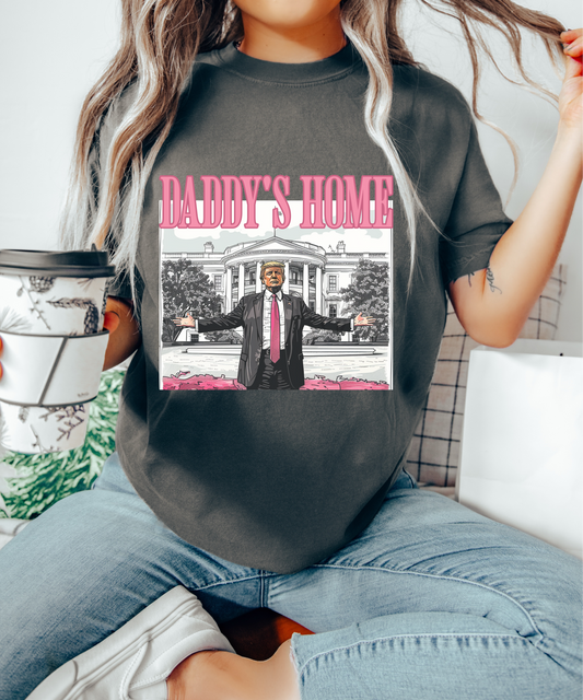 Daddy's home whitehouse pink Trump DTF DIRECT TO FILM transfers size ADULT 10X12