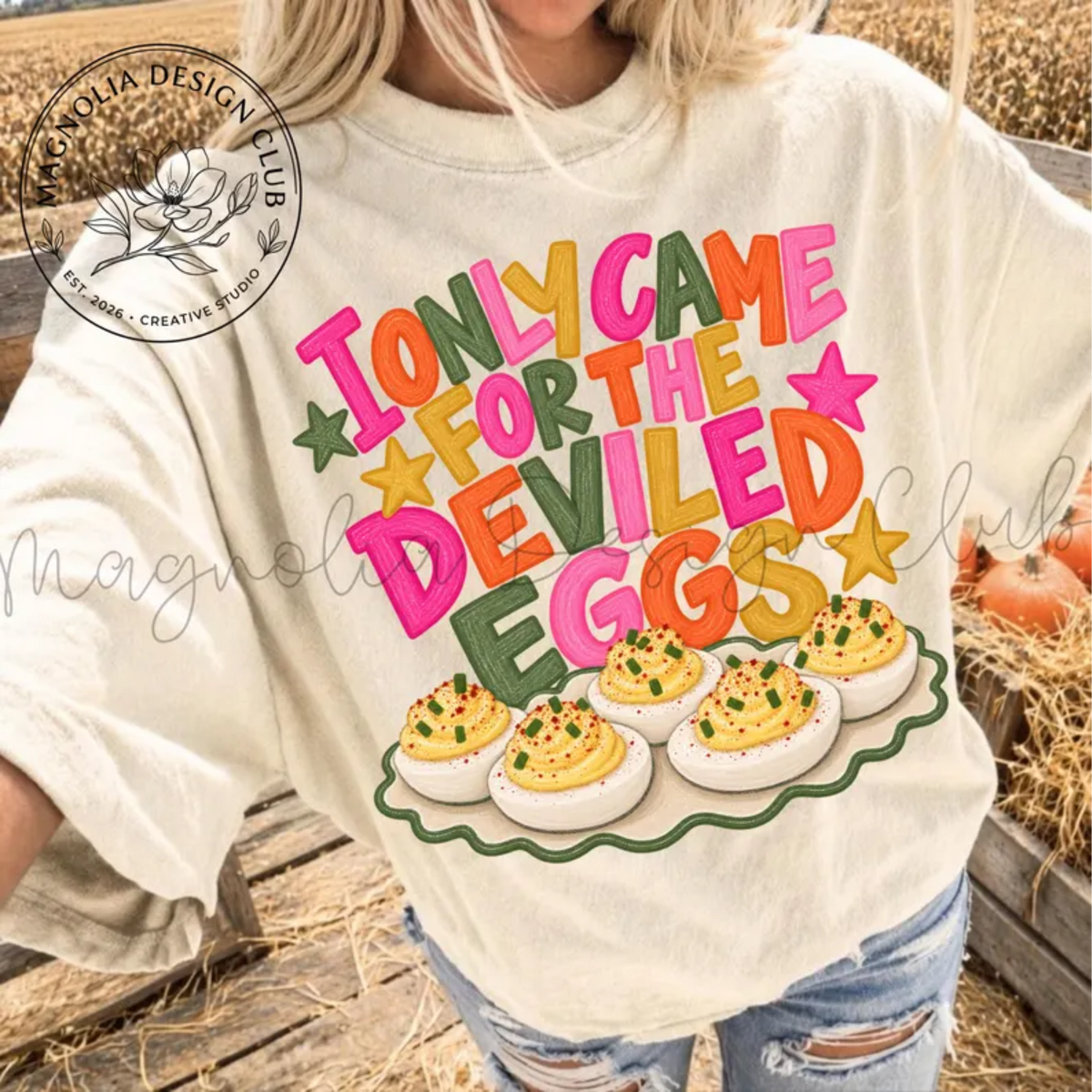 RTS I ONLY CAME FOR THE DEVILED EGGS DTF DIRECT TO FILM transfers ADULT 10.5X11.5