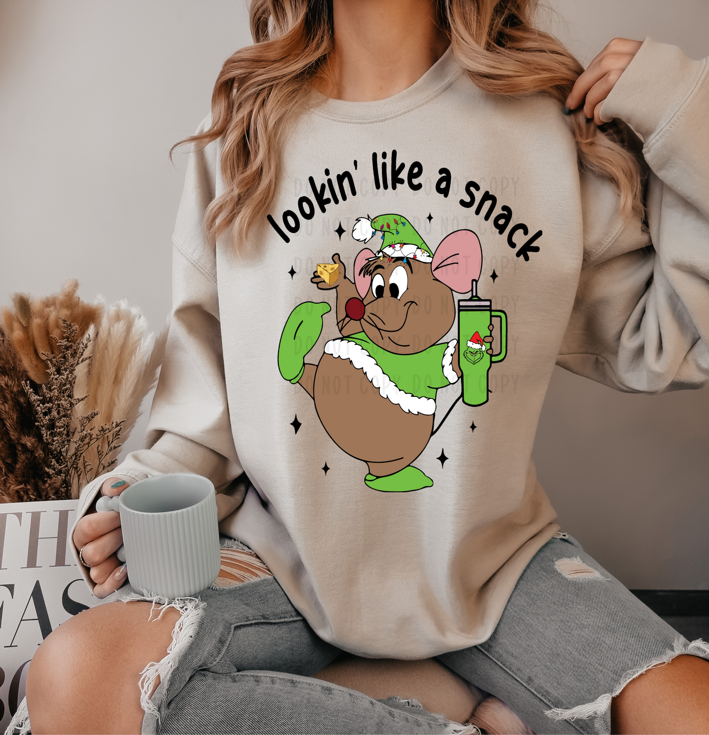 Lookin' like a snack Mouse GUS cake tree GREEN crossbody cup   ADULT  DTF TRANSFERPRINT TO ORDER