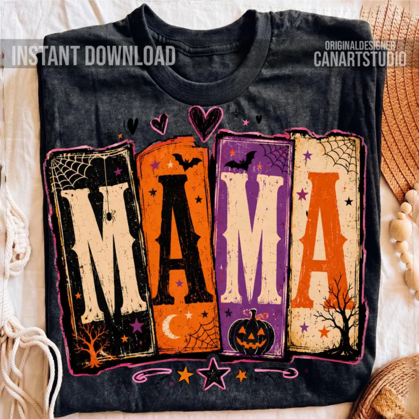 RTS MAMA HALLOWEEN COLORS DTF DIRECT TO FILM transfers ADULT 10X11.5