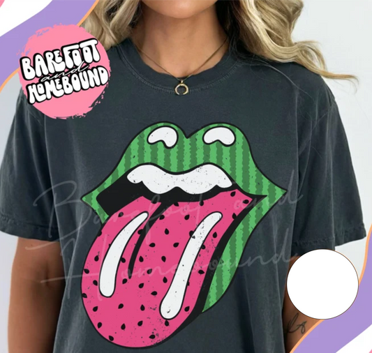 RTS WATERMELON TONGUE SUMMER DTF DIRECT TO FILM transfers size ADULT 10X12