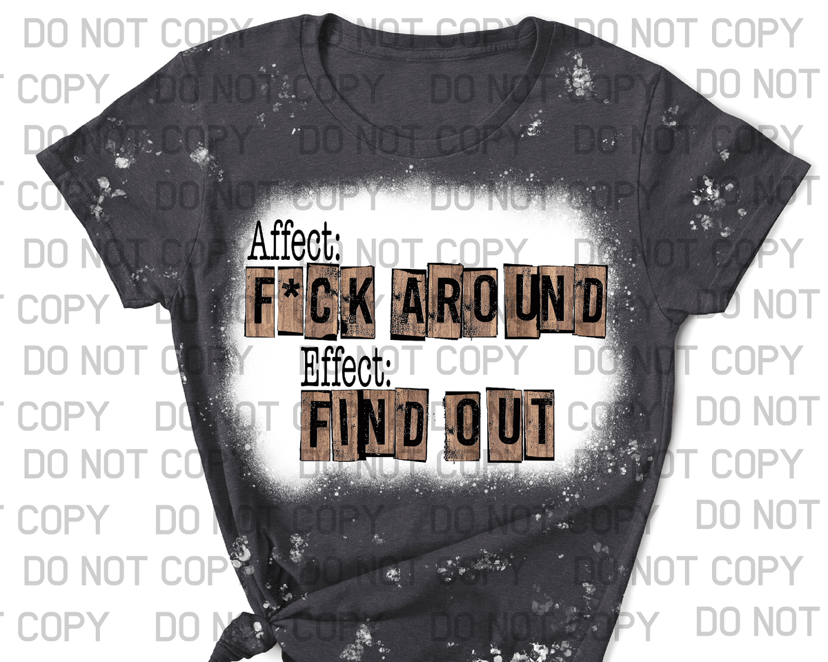 Affect: f around Effect: find out size ADULT DTF TRANSFERPRINT TO ORDER - Do it yourself Transfers