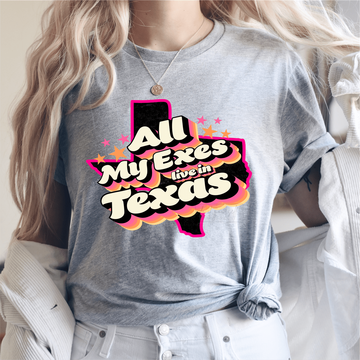 All my exes live in Texas DTF size ADULT 11.6x10 DTF TRANSFERPRINT TO ORDER - Do it yourself Transfers