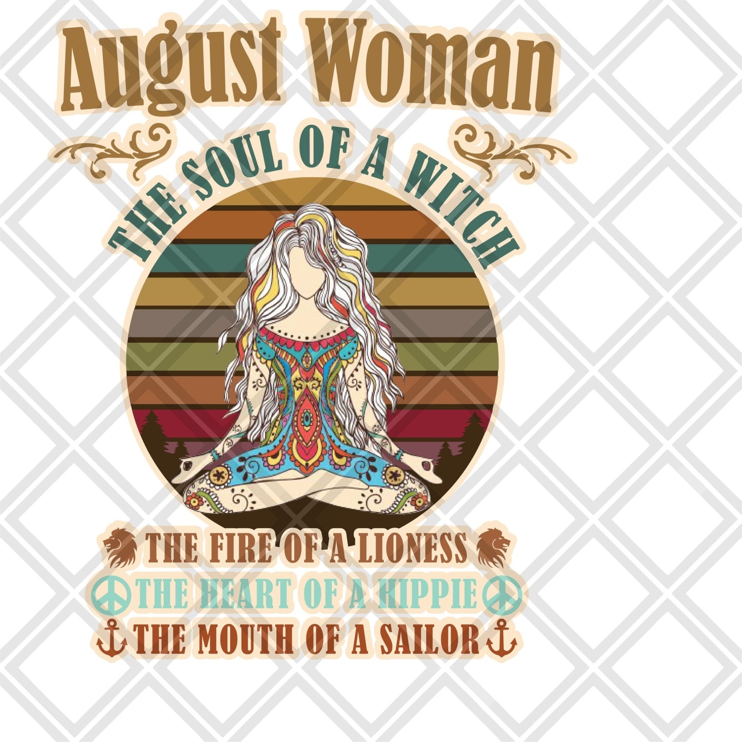 August the soul of a witch DTF TRANSFERSPRINT TO ORDER - Do it yourself Transfers