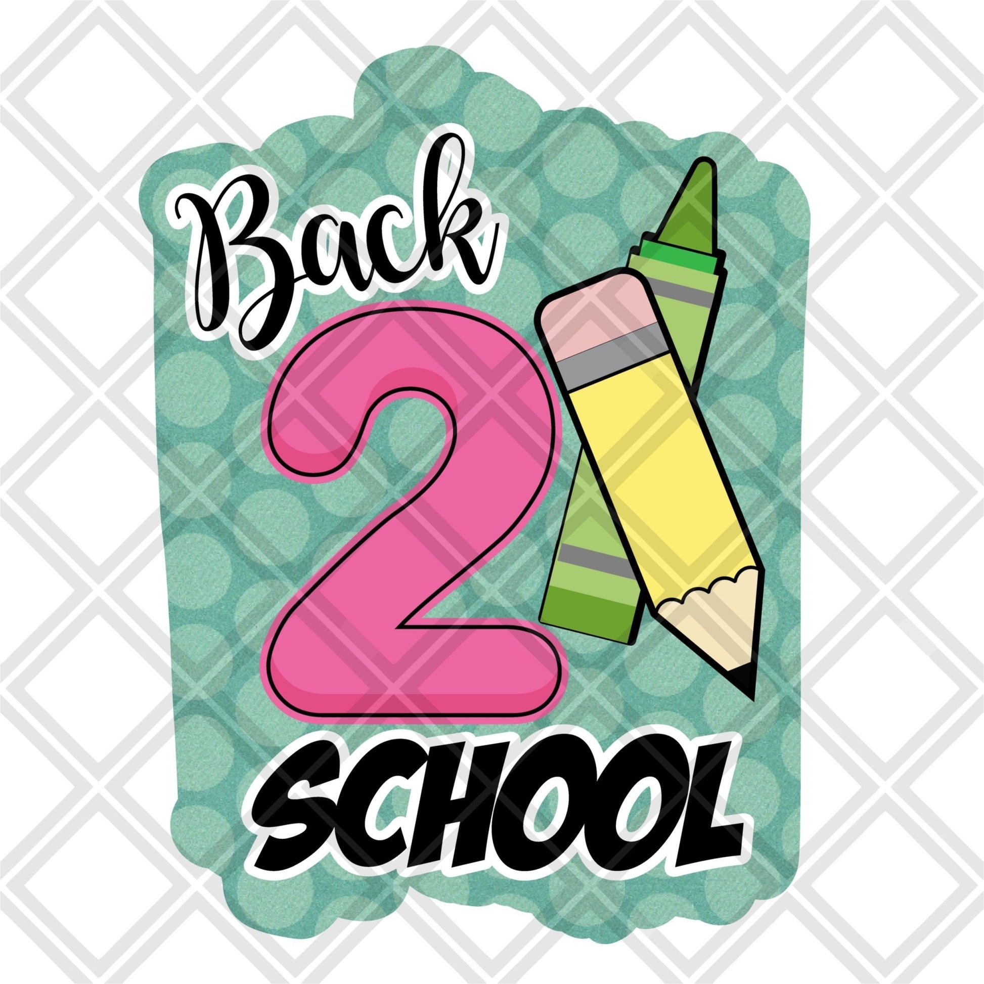 Back two School pencil frame Digital Download Instand Download - Do it yourself Transfers