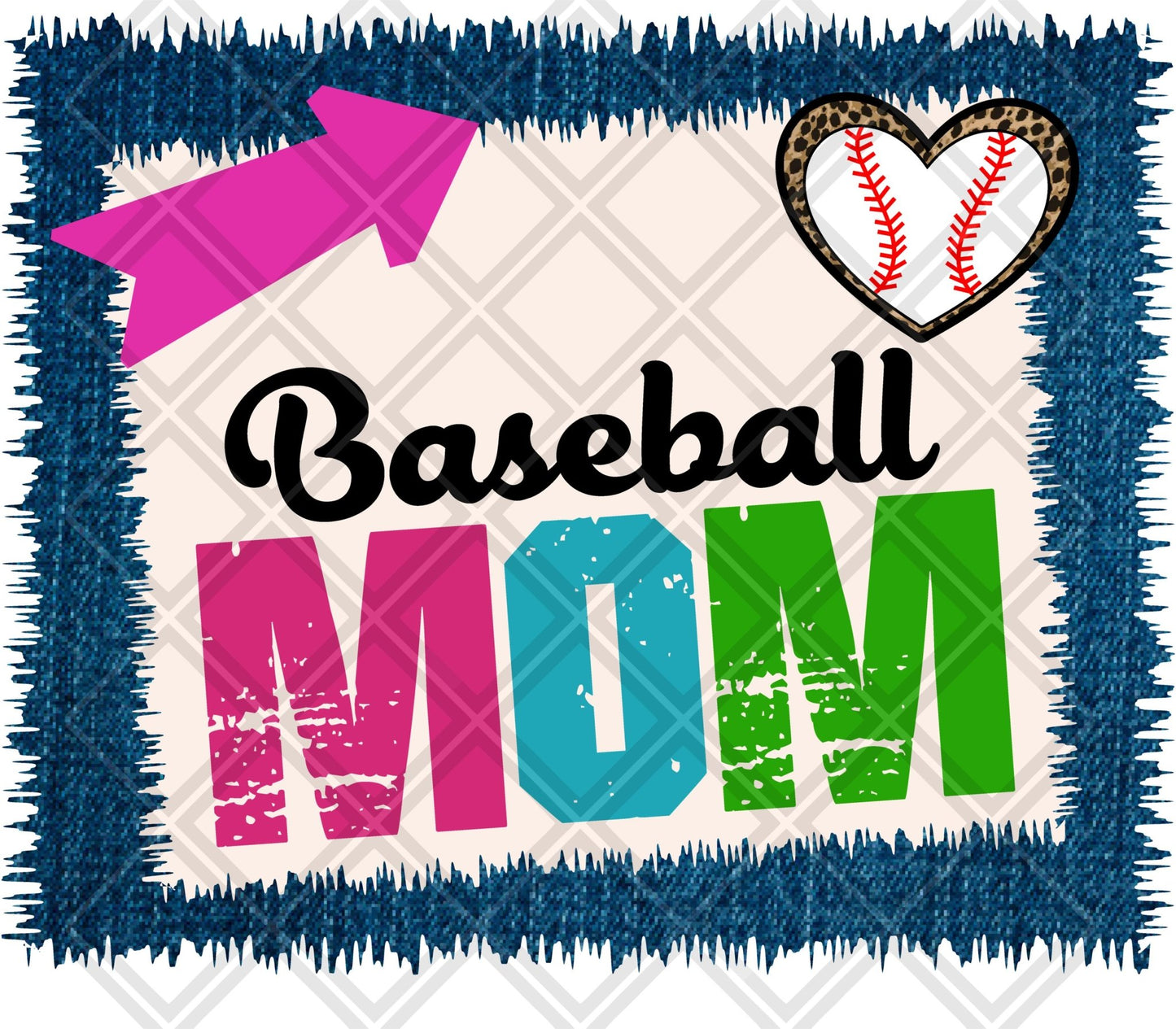 baseball mom arrow frame png Digital Download Instand Download - Do it yourself Transfers