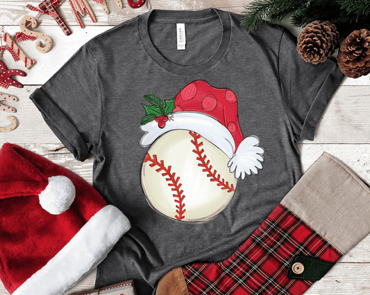 Baseball Santa hat Christmas DTF TRANSFERPRINT TO ORDER - Do it yourself Transfers