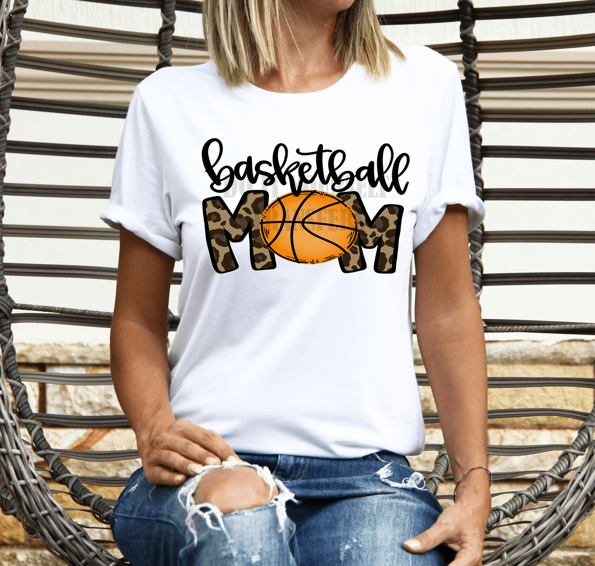 Basketball mom Leopard print Sports size ADULT 12x8 DTF TRANSFERPRINT TO ORDER - Do it yourself Transfers