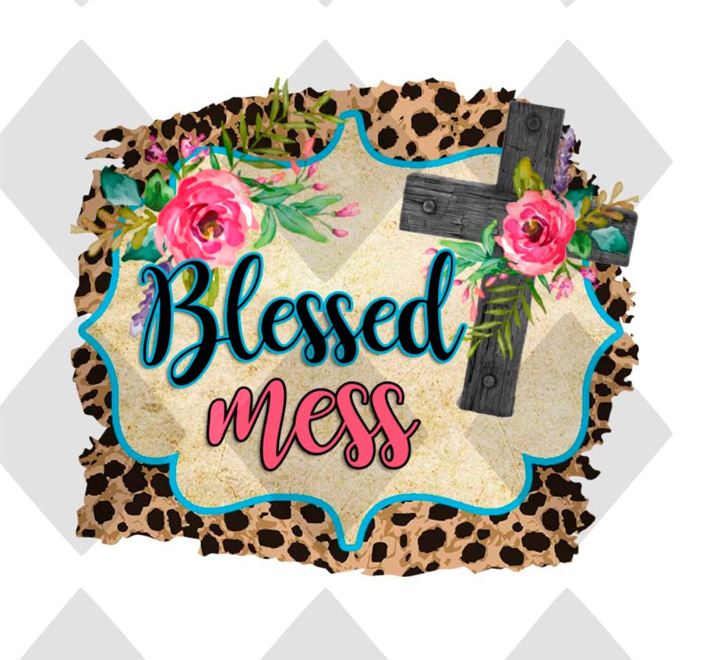 Blessed mess png Digital Download Instand Download - Do it yourself Transfers