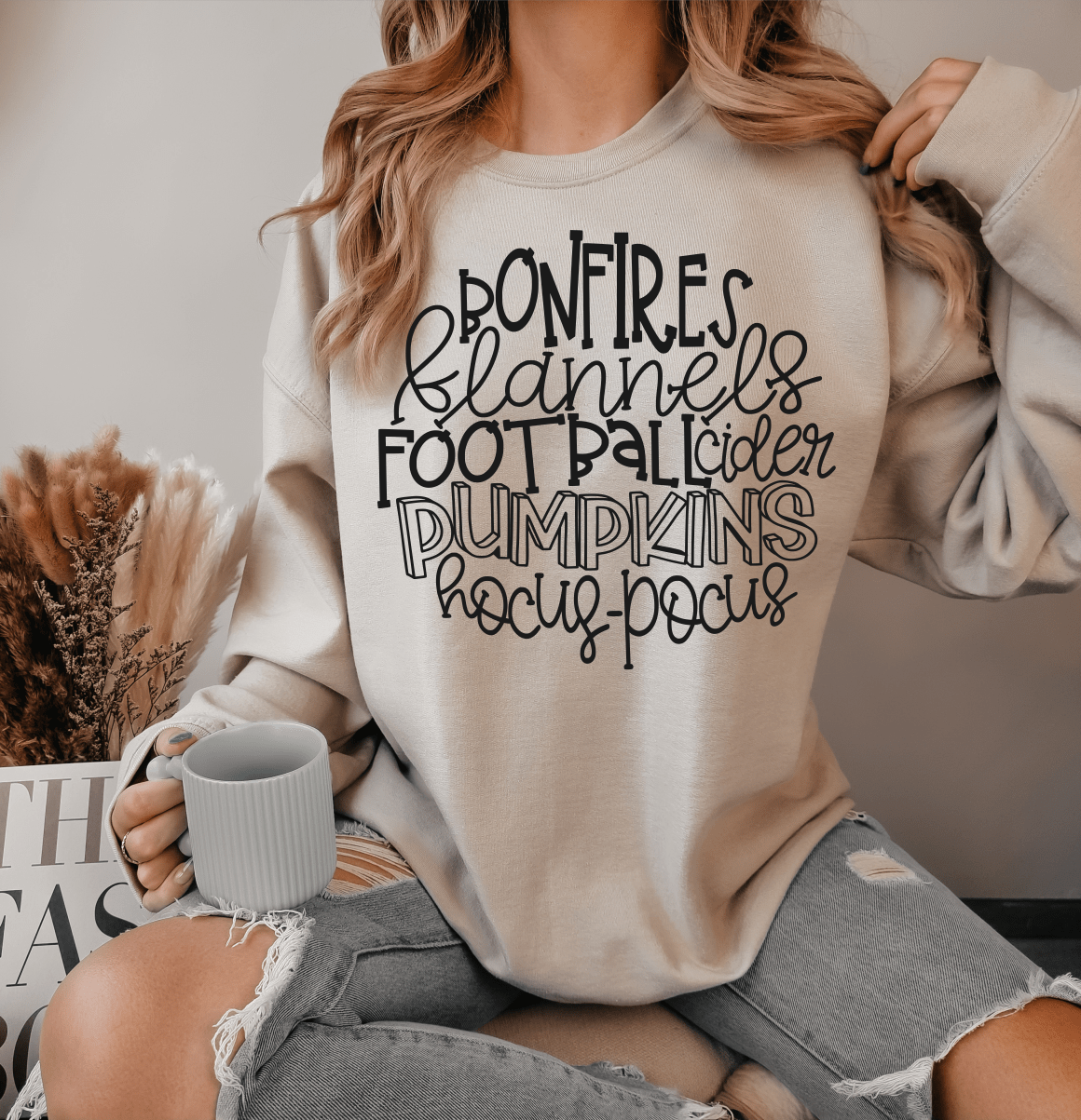 Bonfires flannels football cider pumpkins hocus pocus SINGLE COLOR BLACK size ADULT DTF TRANSFERPRINT TO ORDER - Do it yourself Transfers