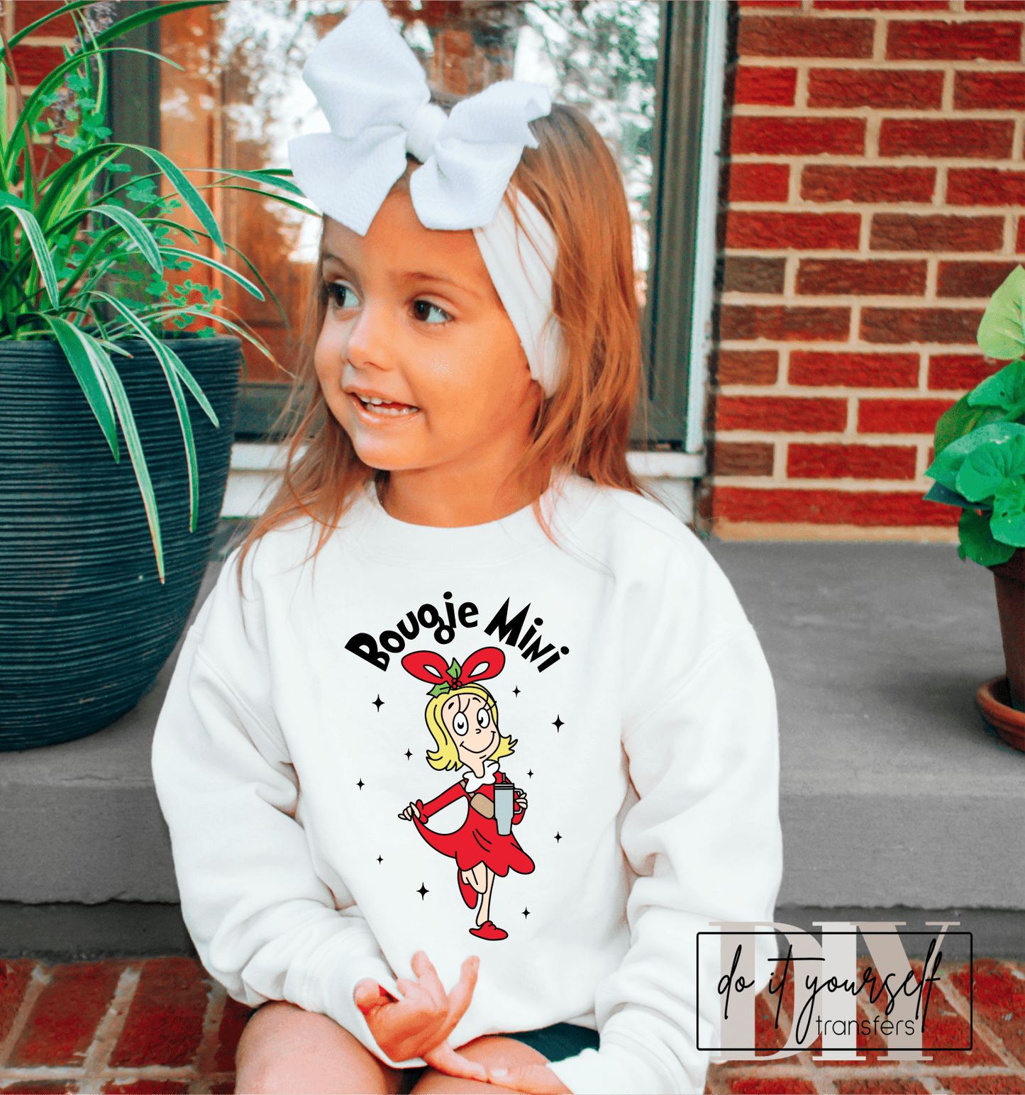 Bougie Mini Cindy Lou Christmas KIDS DTF TRANSFERPRINT TO ORDER - Do it yourself Transfers