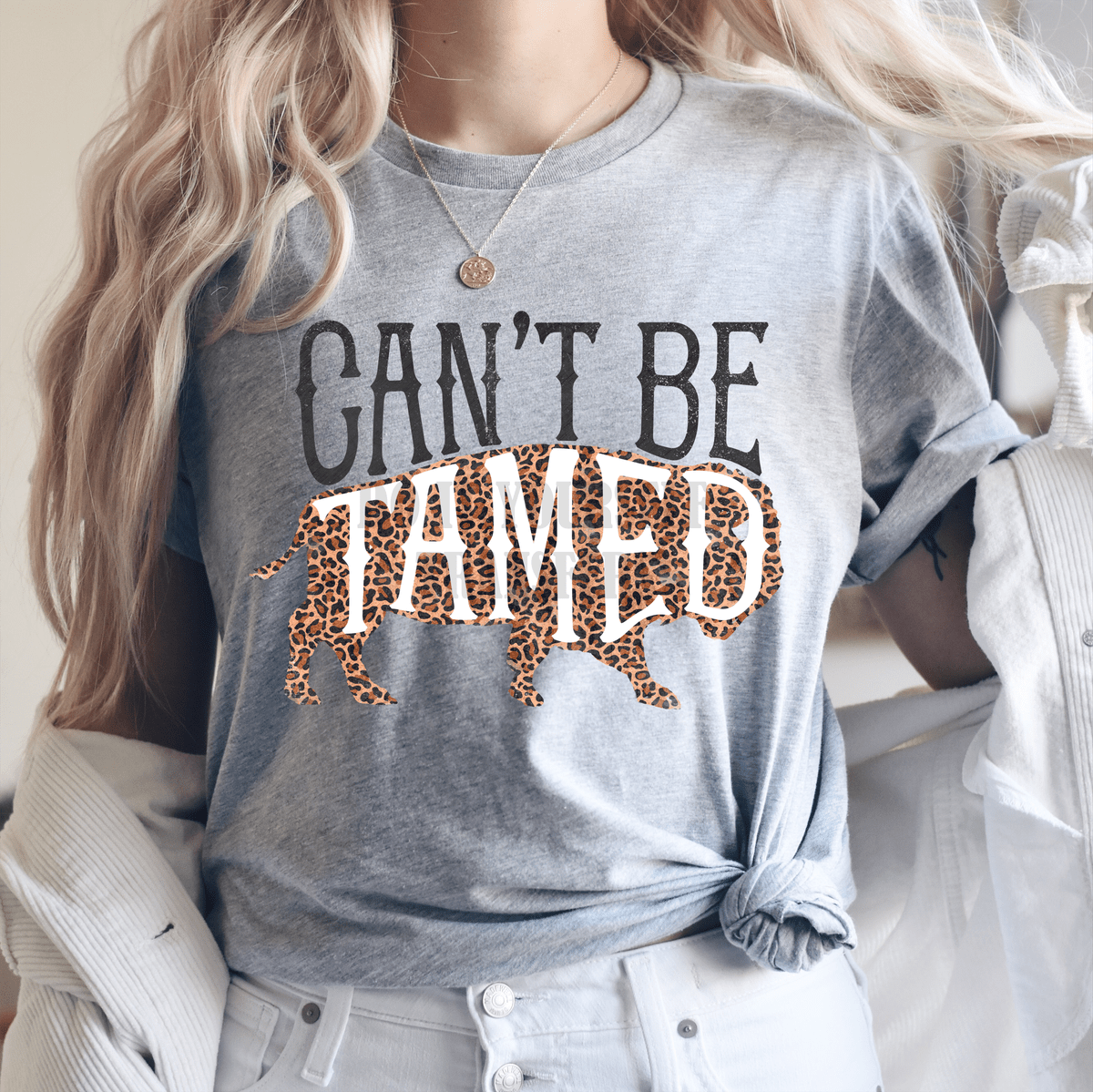 Can't be Tamed leopard rodeo cowgirl Adult size .4 DTF TRANSFERPRINT TO ORDER - Do it yourself Transfers