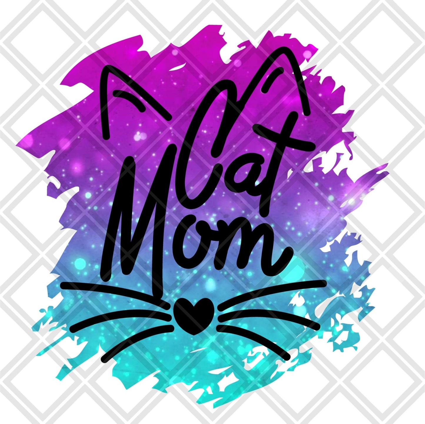 Cat Mom FRAME Digital Download Instand Download - Do it yourself Transfers
