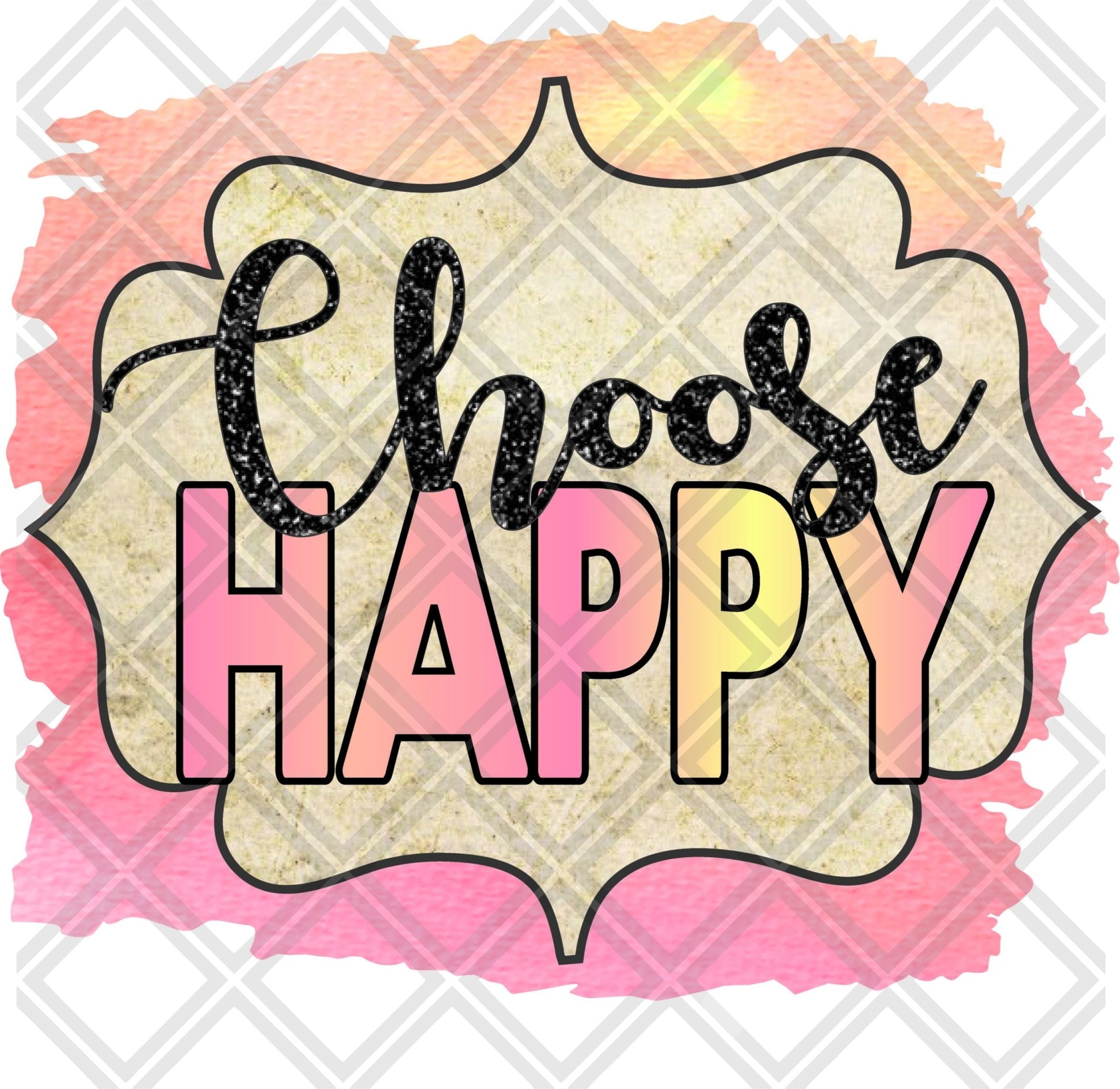 Choose Happy Frame DTF TRANSFERPRINT TO ORDER - Do it yourself Transfers