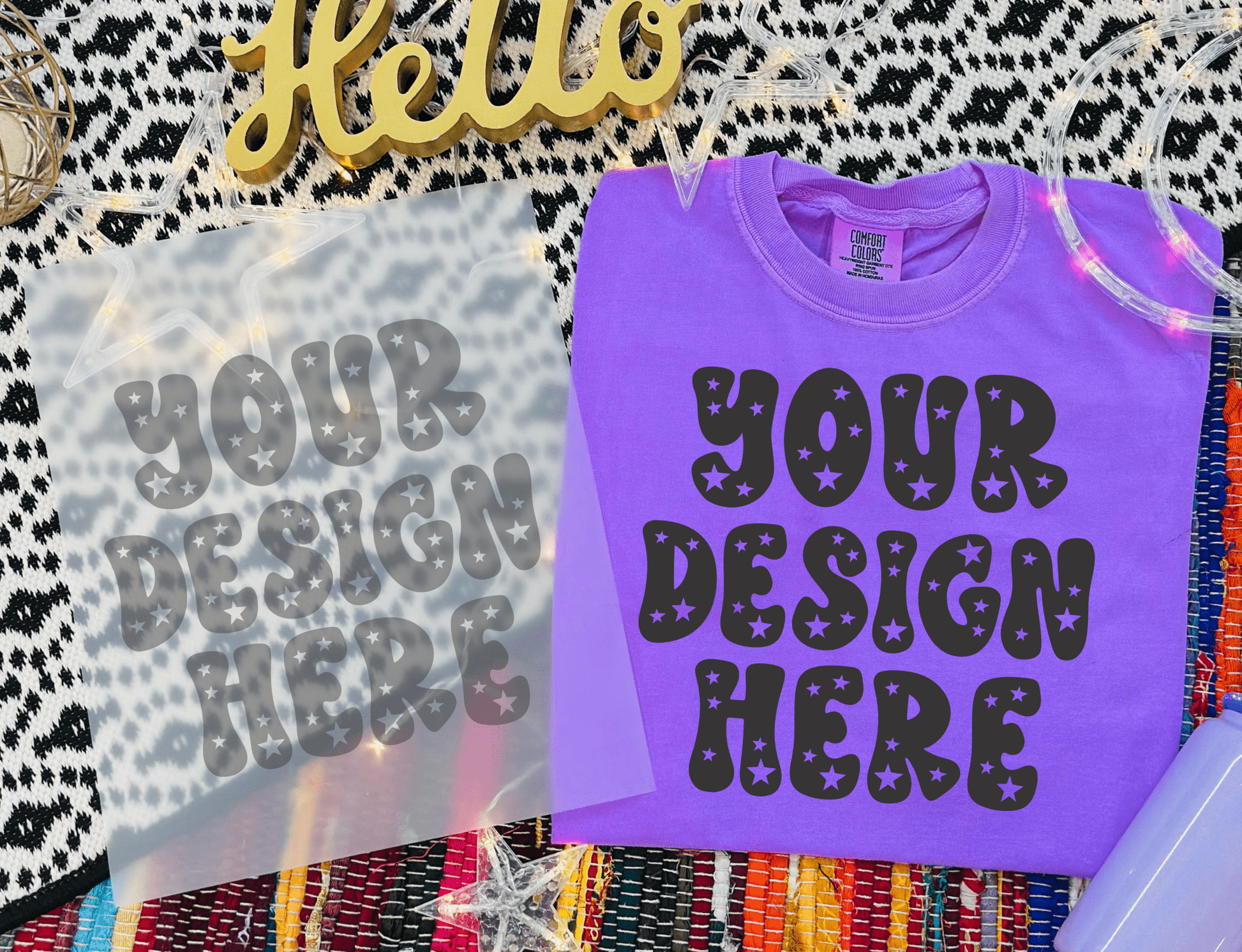 Comfort Colors PURPLE Mockup digital download PNG - Do it yourself Transfers