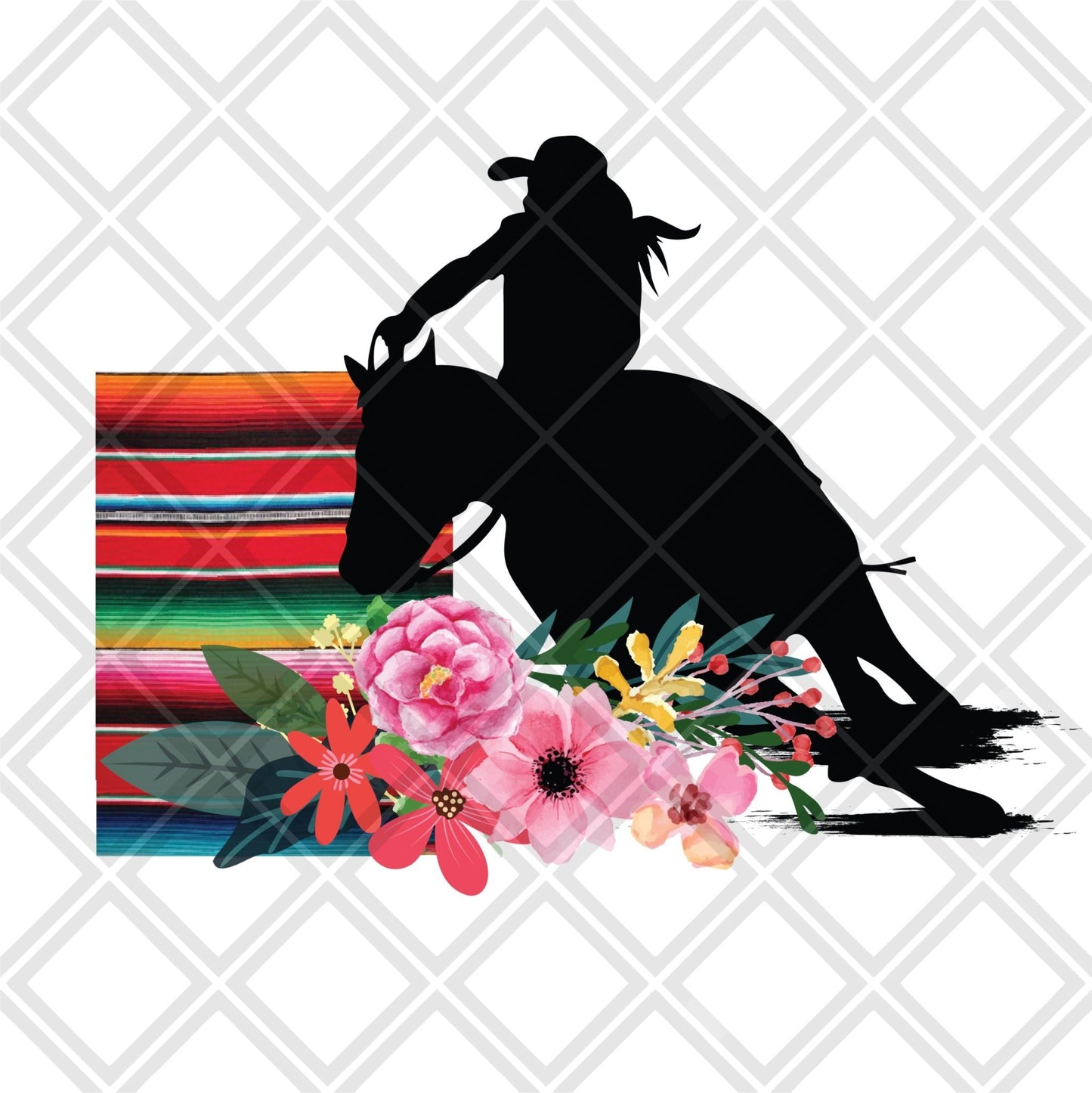 Cowboy serape frame Digital Download Instand Download - Do it yourself Transfers