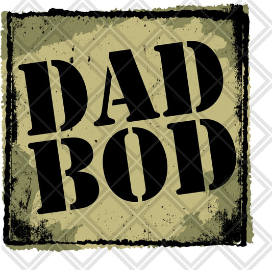 DAD BOD FRAME Digital Download Instand Download - Do it yourself Transfers