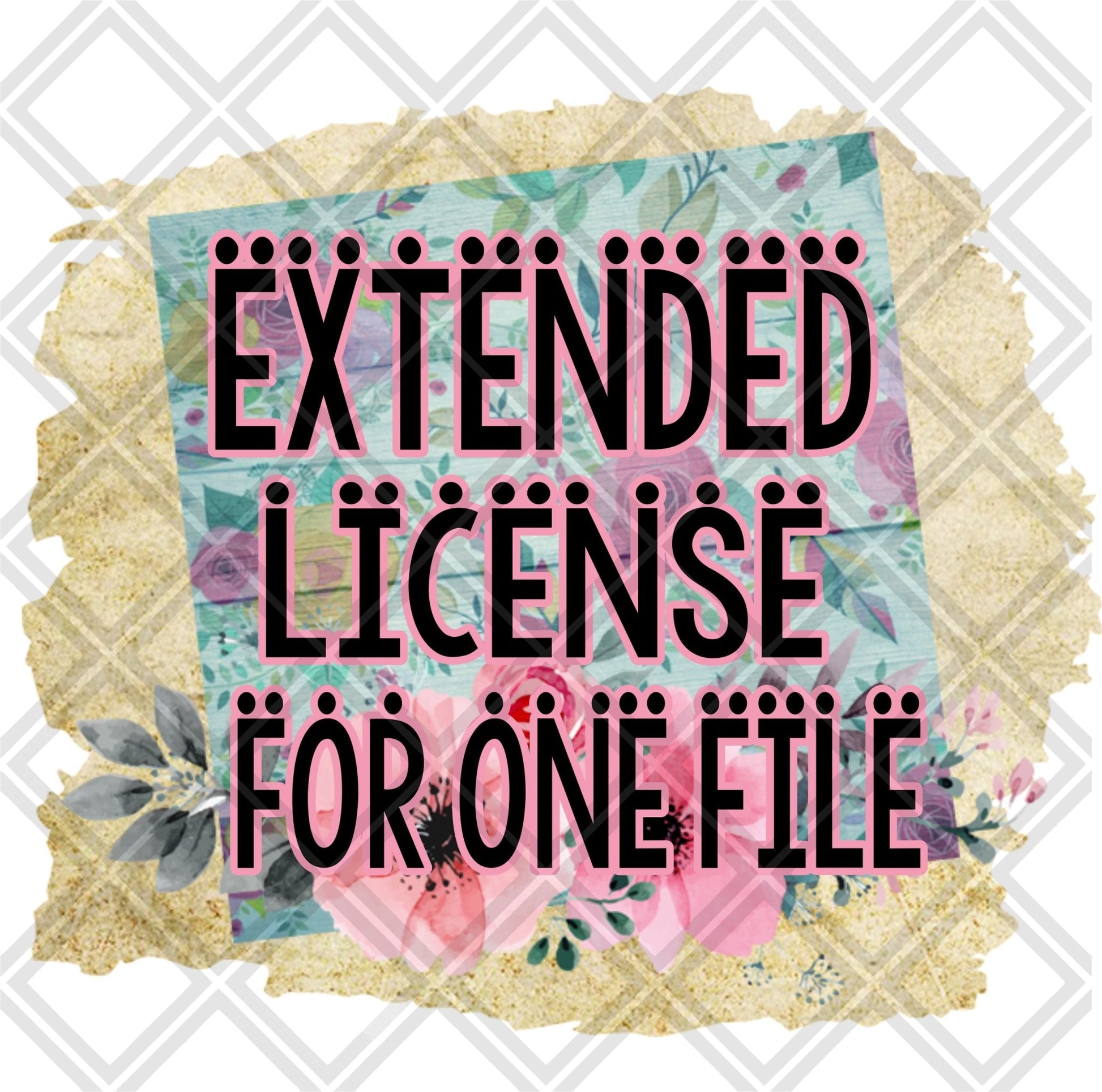 EXTENDED LICENSE FOR ONE FILE png Digital Download Instand Download - Do it yourself Transfers