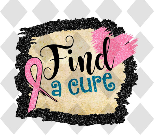 find a cure october Digital Download Instand Download - Do it yourself Transfers