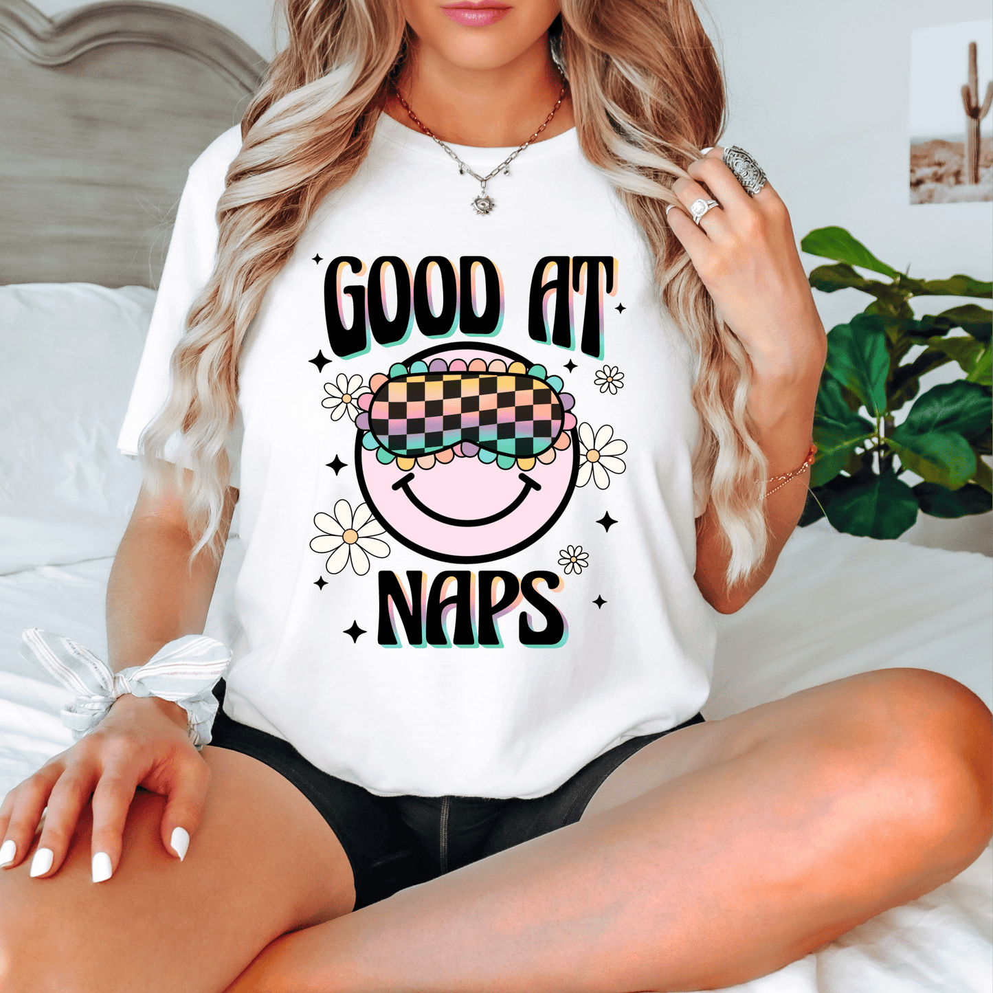 Good at Naps SMILEY FACE ADULT DTF TRANSFERPRINT TO ORDER - Do it yourself Transfers