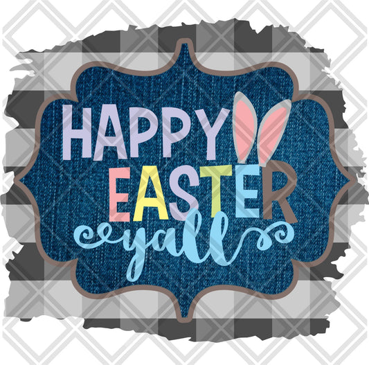 HAPPY EASTER YALL png Digital Download Instand Download - Do it yourself Transfers