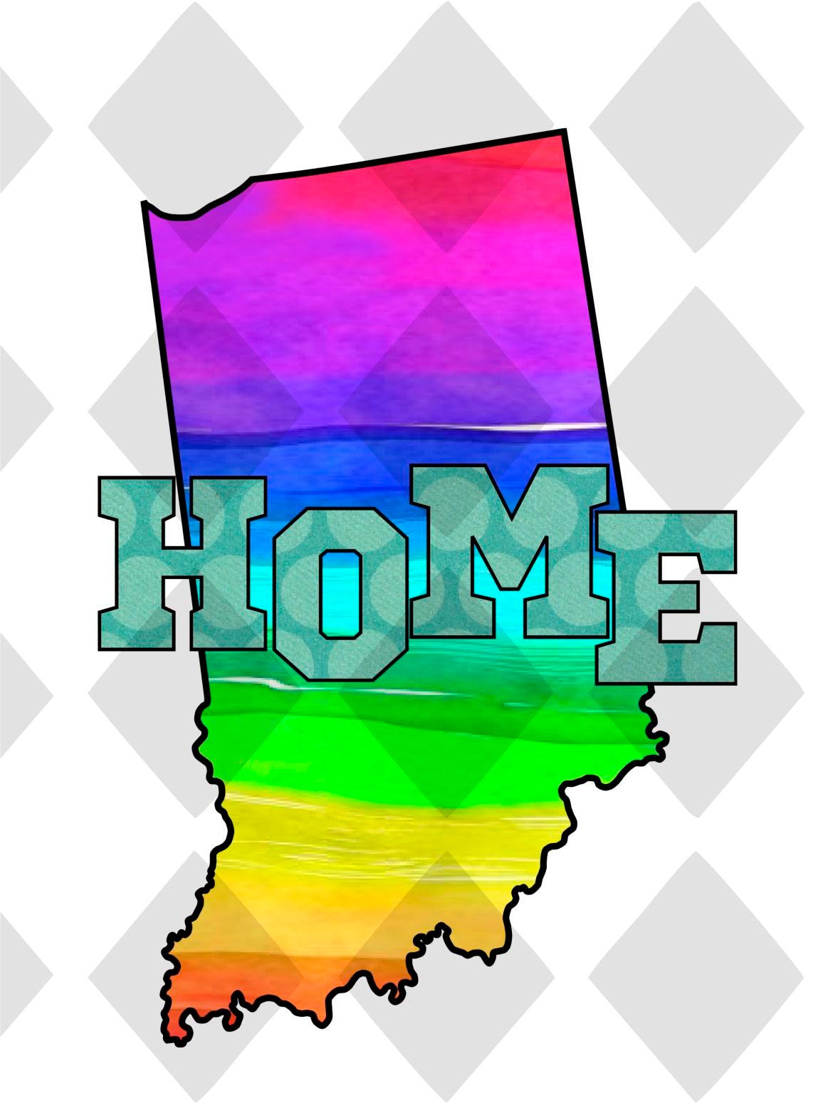 Indiana STATE HOME png Digital Download Instand Download - Do it yourself Transfers
