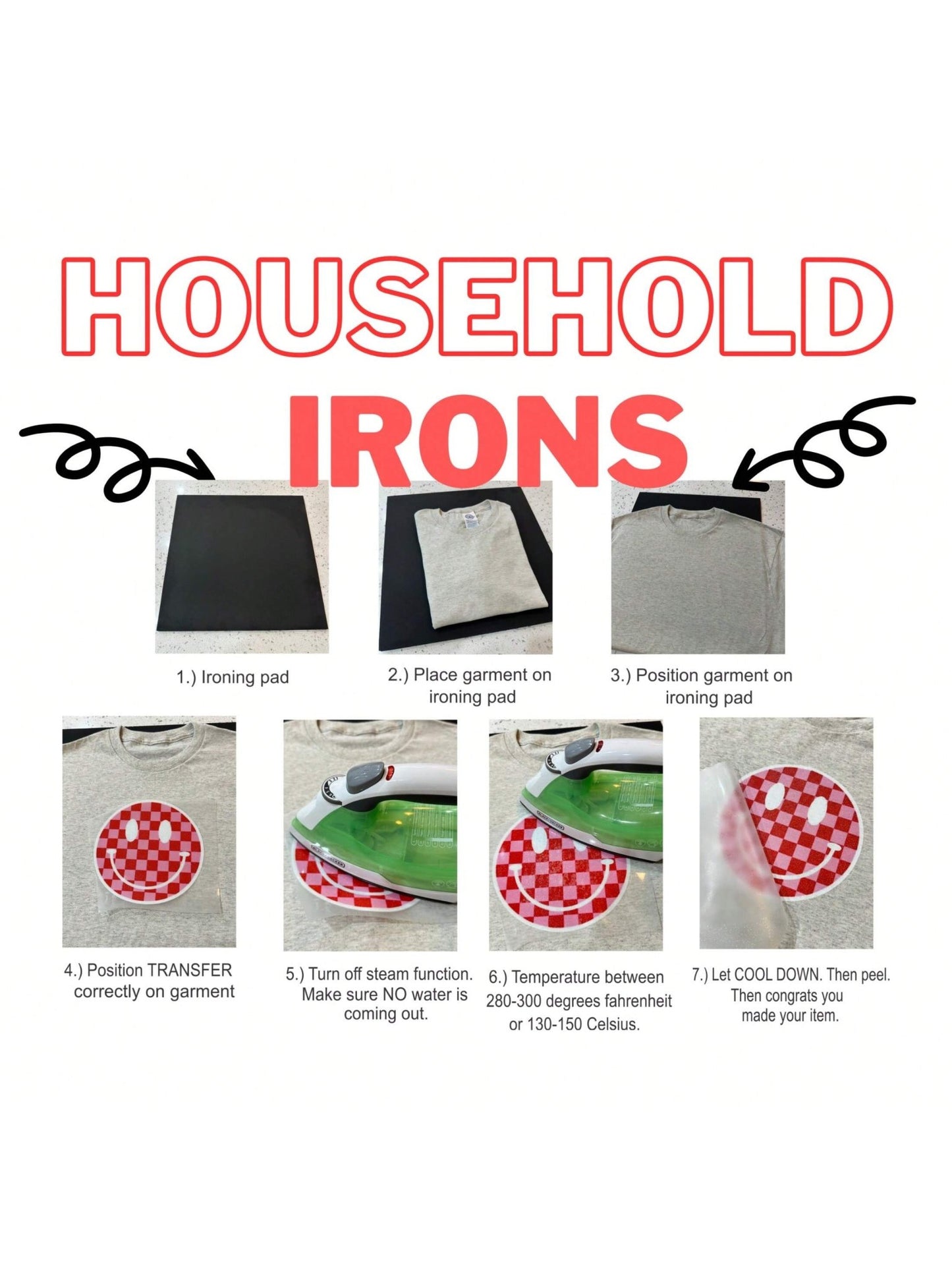 IRON ON SAFE GRAB BAG Bundles GLITTER 20 TRANSFERS - Do it yourself Transfers