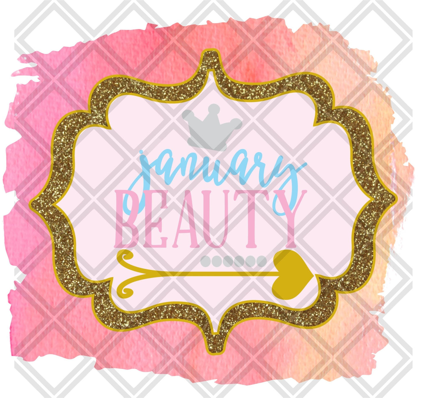 JANUARY BEAUTY MONTH png Digital Download Instand Download - Do it yourself Transfers