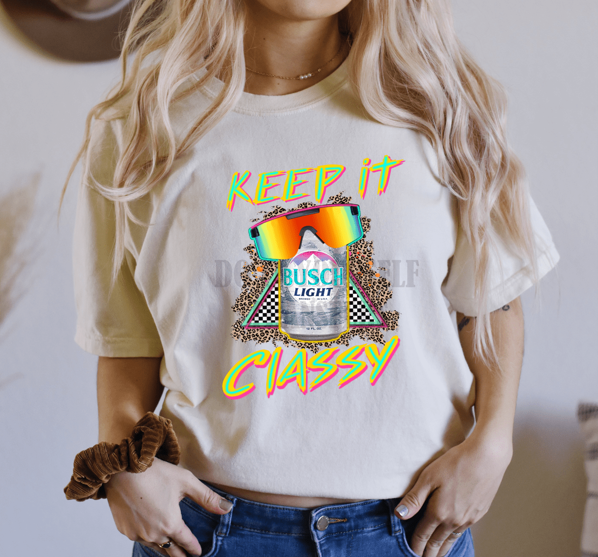 Keep it classy leopard busch light Adult size DTF TRANSFERPRINT TO ORDER - Do it yourself Transfers