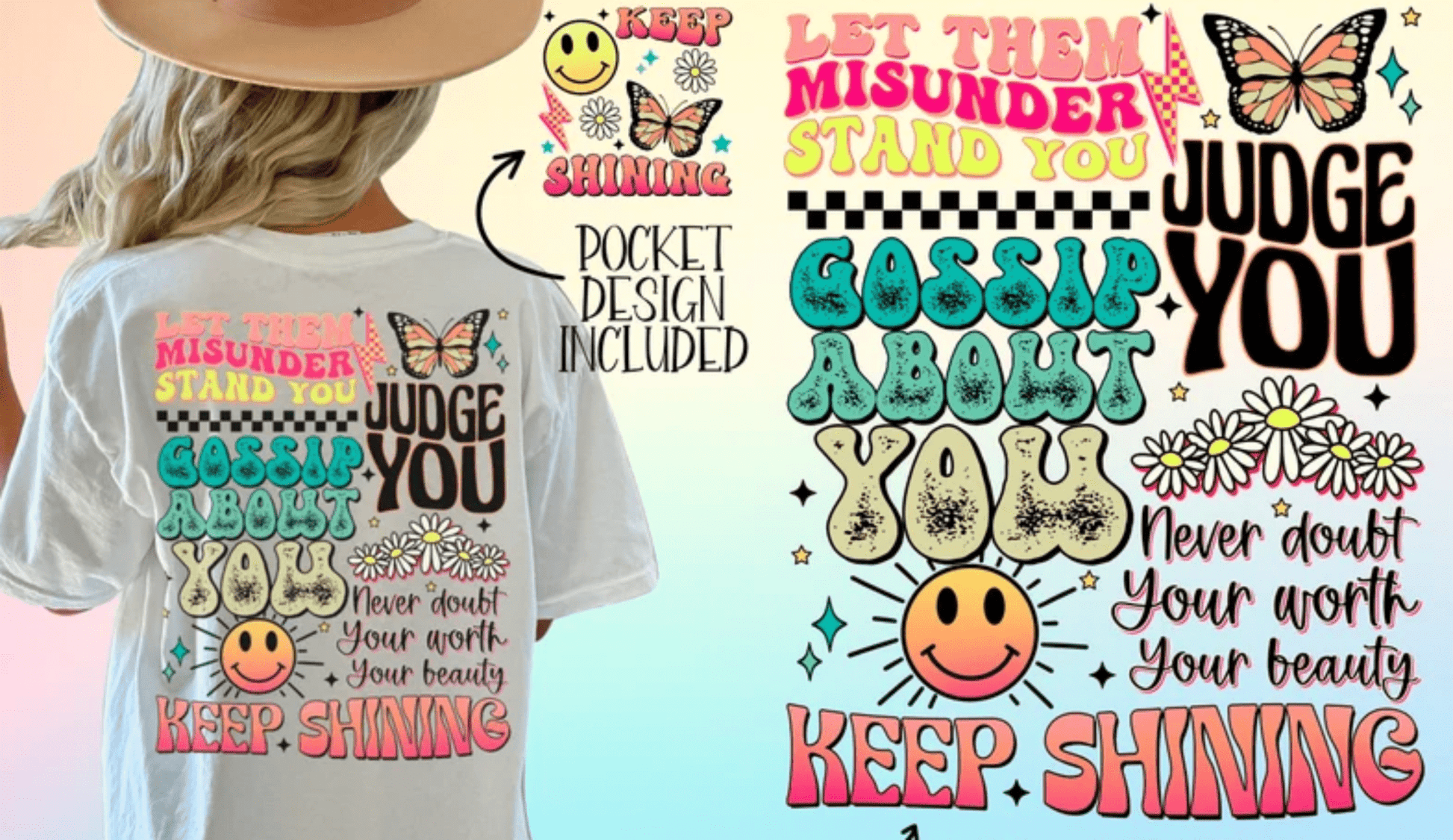 Let them misunderstand you, Judge you, Gossip about you never doubt your worth DTF TRANSFER PRINT TO ORDER 712 - Do it yourself Transfers