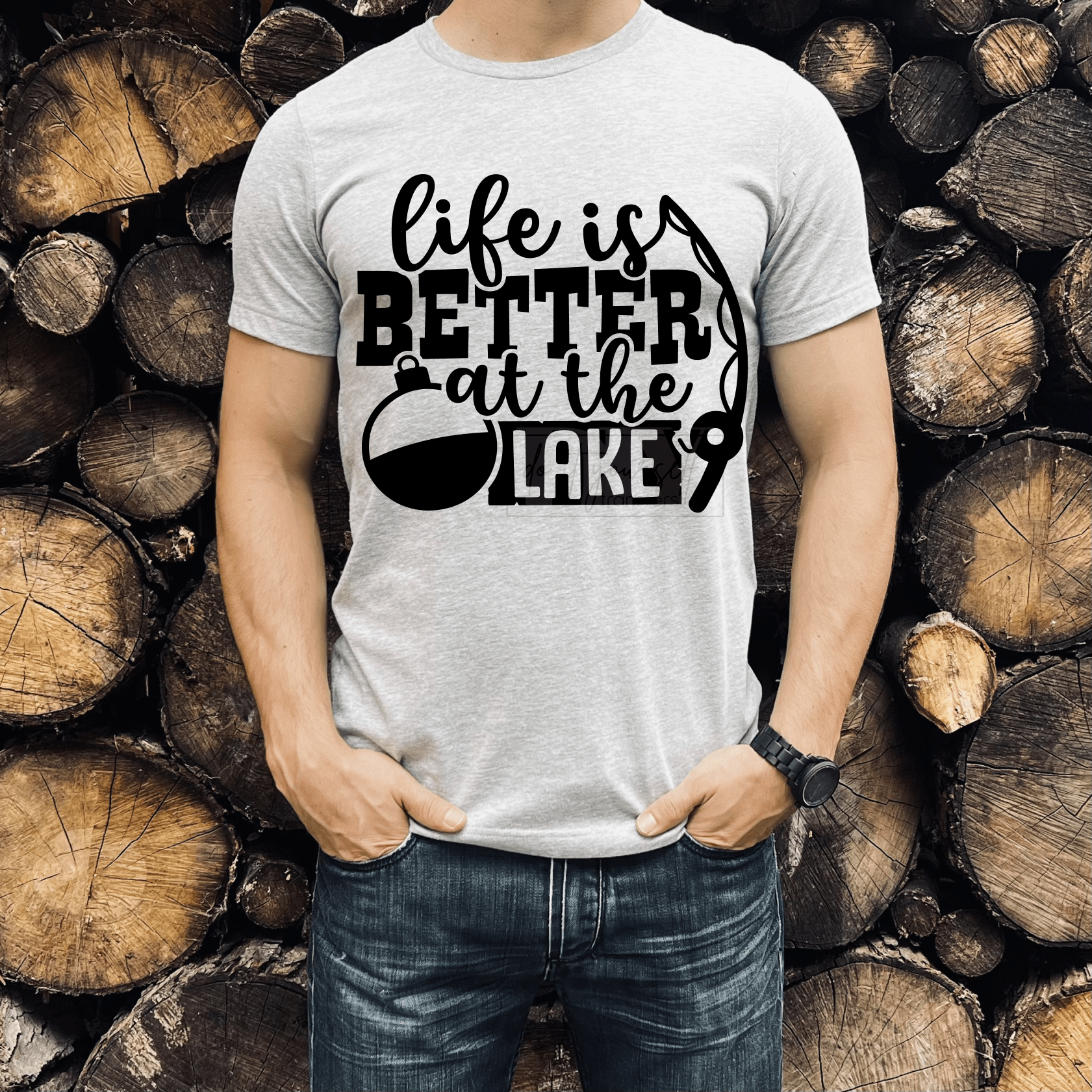 Life is better at the LAKE SINGLE COLOR BLACK SCREEN PRINT TRANSFER ADULT DTF TRANSFERPRINT TO ORDER - Do it yourself Transfers