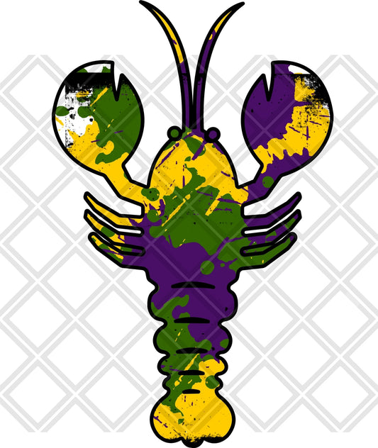 mardi gras lobster Digital Download Instand Download - Do it yourself Transfers