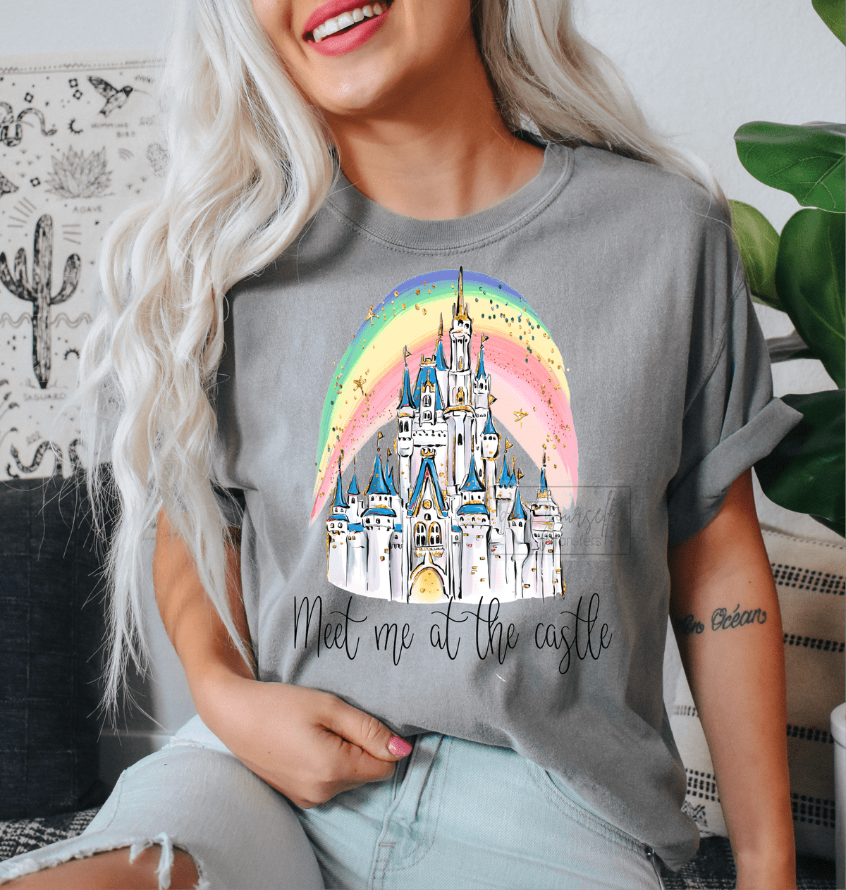 Meet me at the Castle Rainbow size DTF TRANSFERPRINT TO ORDER - Do it yourself Transfers