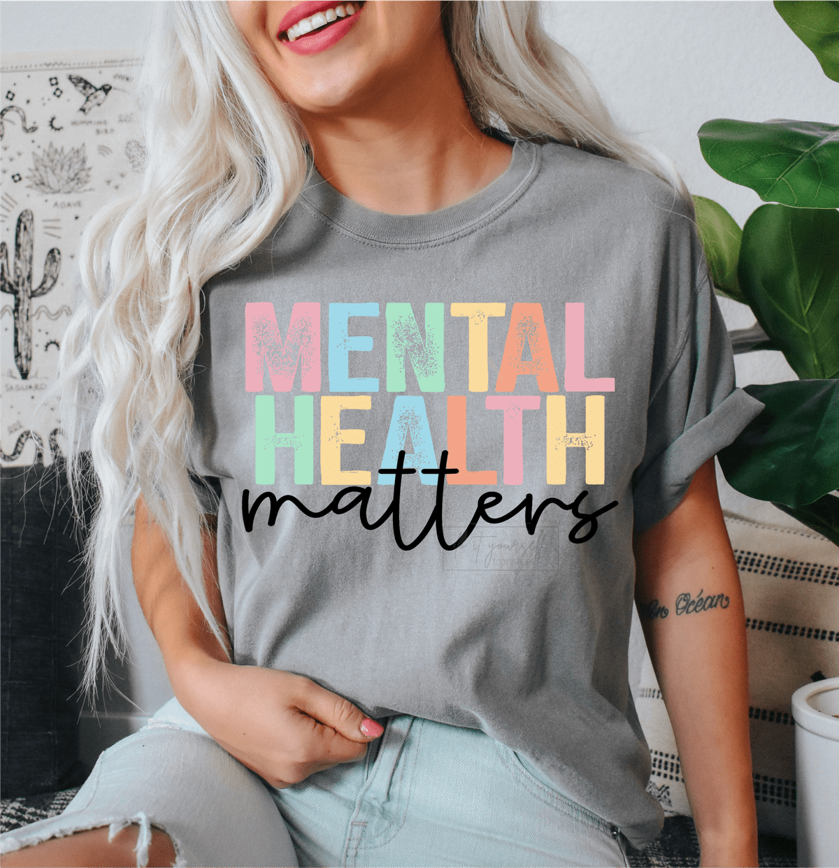 Mental Health matters size ADULT DTF TRANSFERPRINT TO ORDER - Do it yourself Transfers