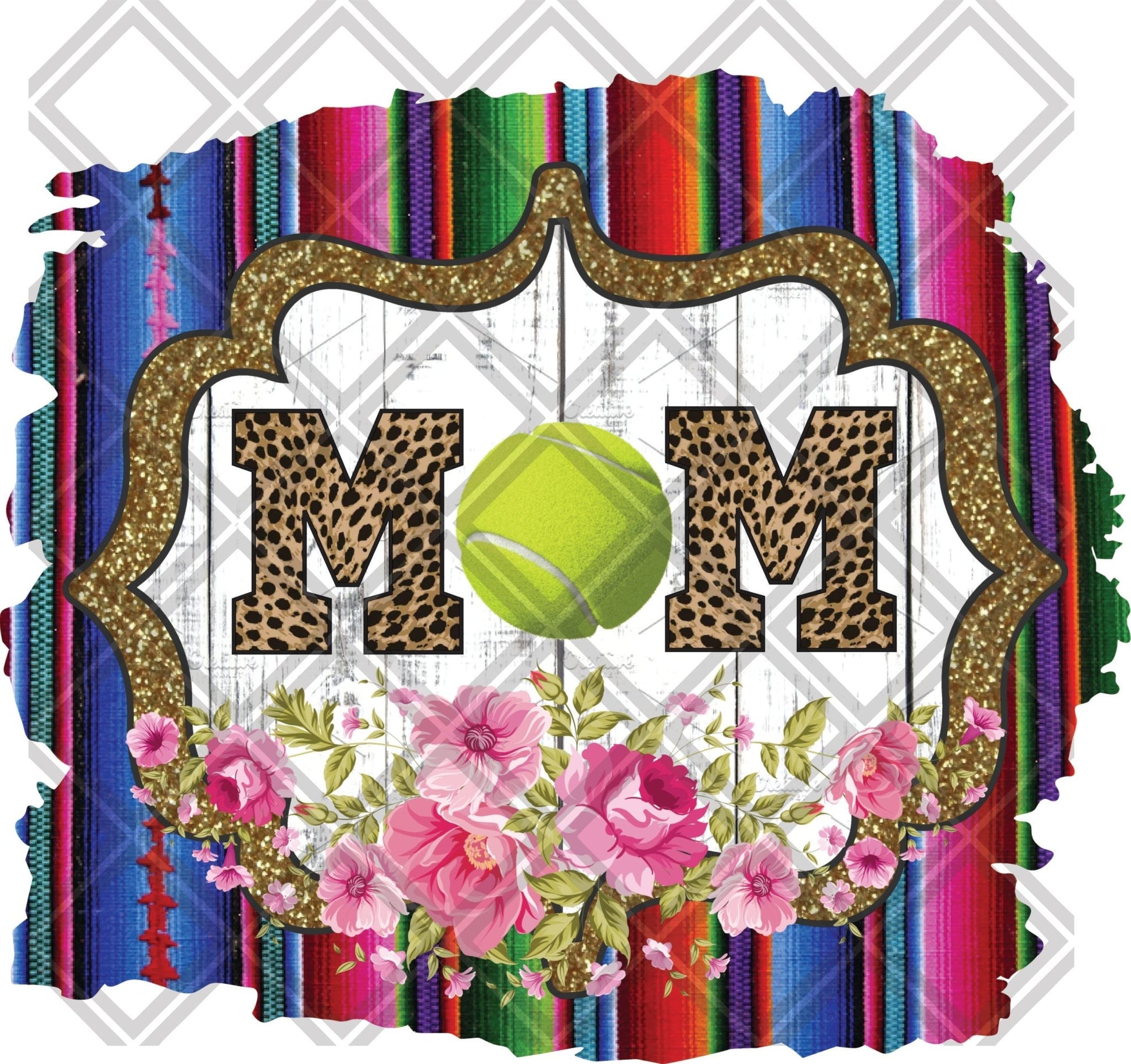 MOM TENNIS BALL FRAME png Digital Download Instand Download - Do it yourself Transfers