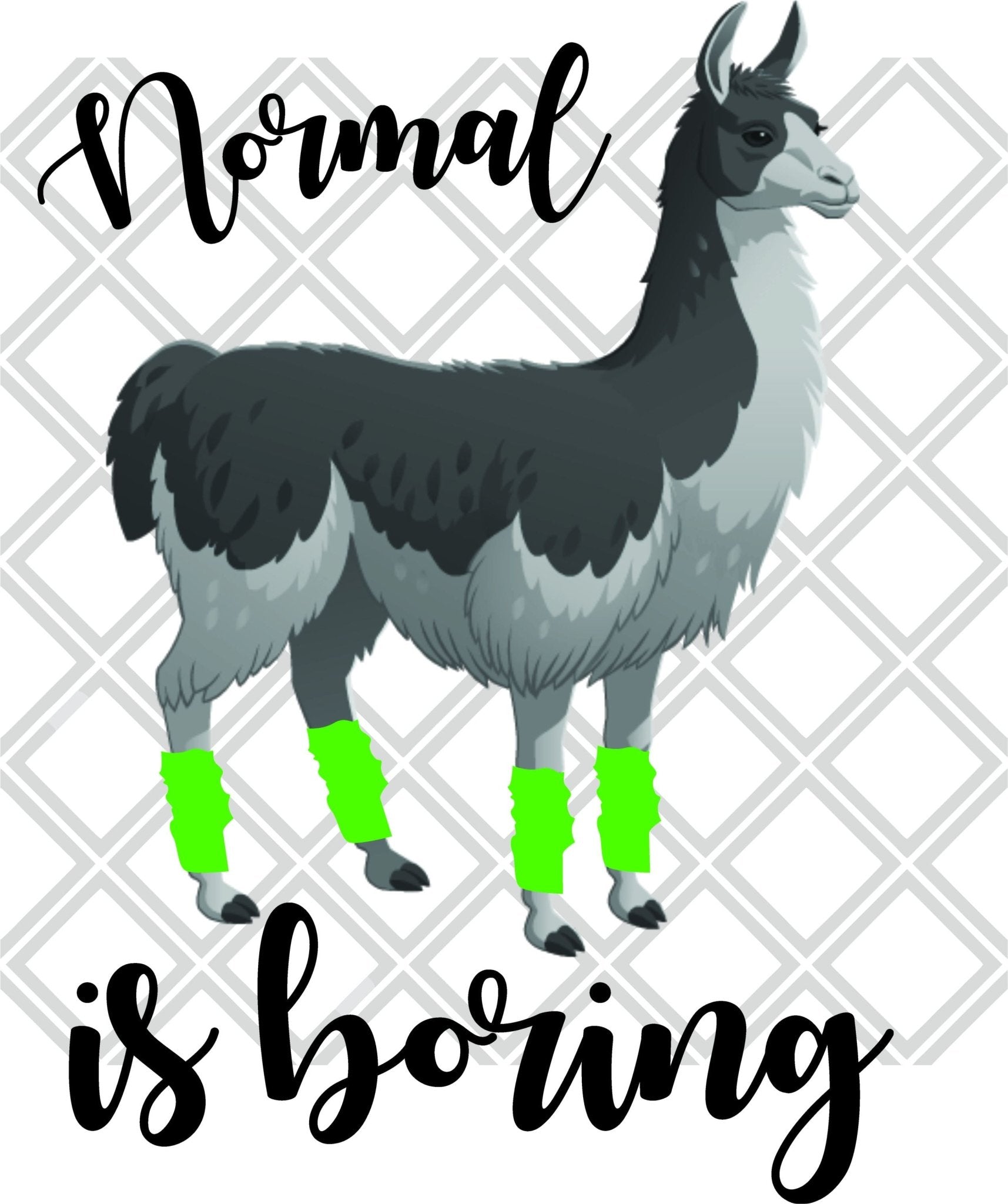 Normal Is Boring Boy Llama DTF TRANSFERPRINT TO ORDER - Do it yourself Transfers