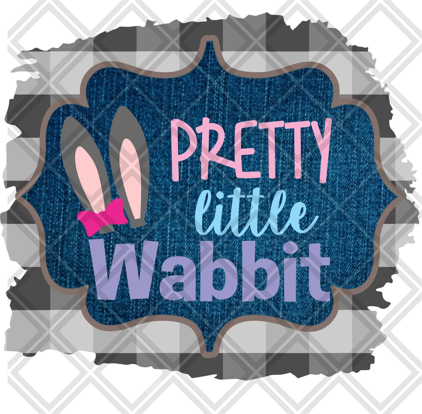 PRETTY LITTLE WABBIT GIRL png Digital Download Instand Download - Do it yourself Transfers