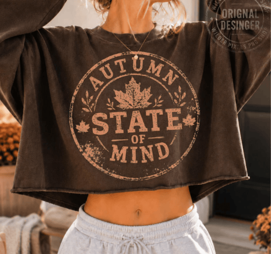 RTS AUTUMN STATE OF MIND DTF DIRECT TO FILM transfers ADULT 10.5X11.5 - Do it yourself Transfers